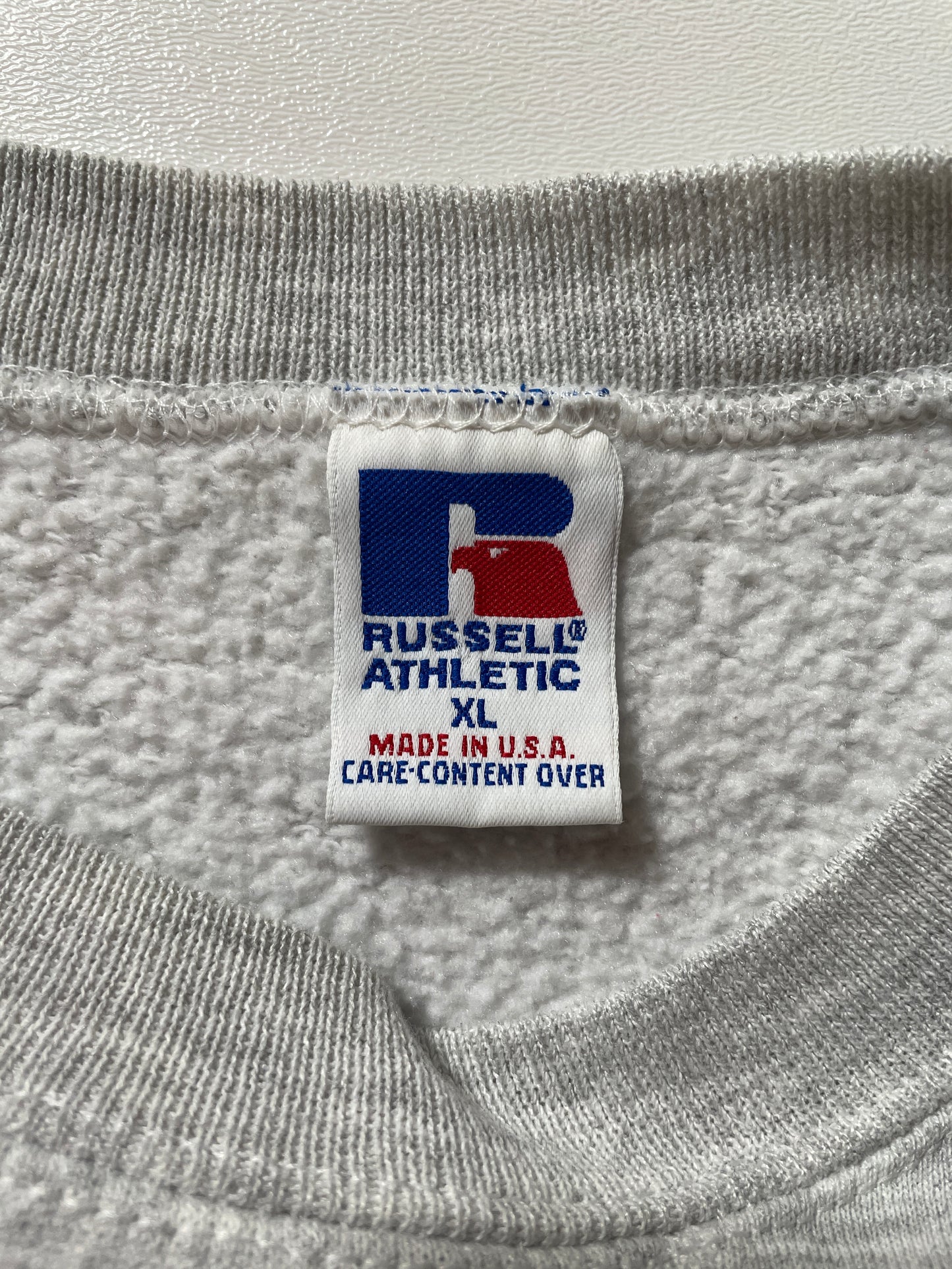 90’s RUSSELL x TATES CREEK Made in USA Size XL Vintage College Sweat-Shirt / G4148S