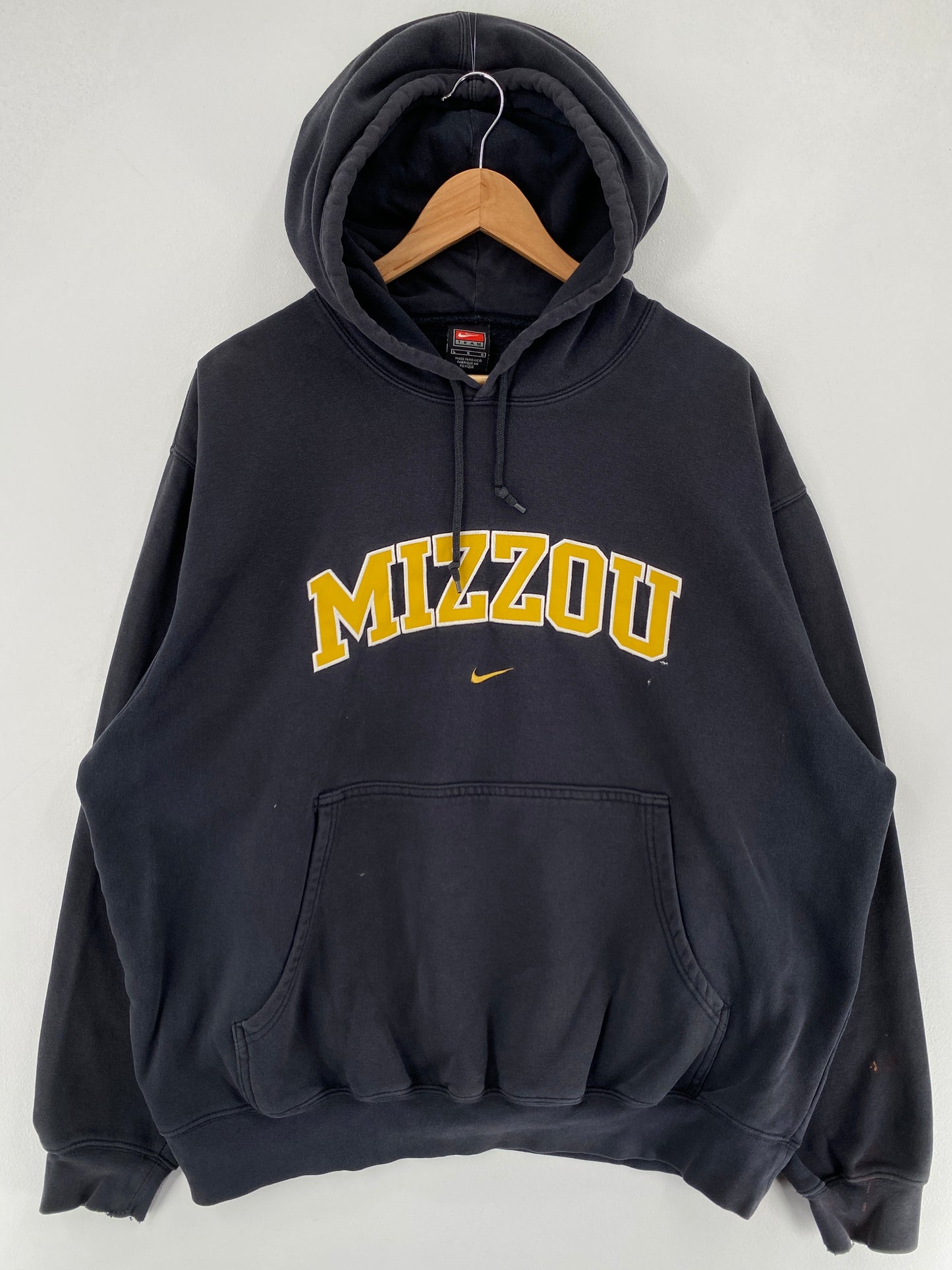 00’ NIKE x MMIZZOU Size L College Hoodie Sweat shirt / F3827S