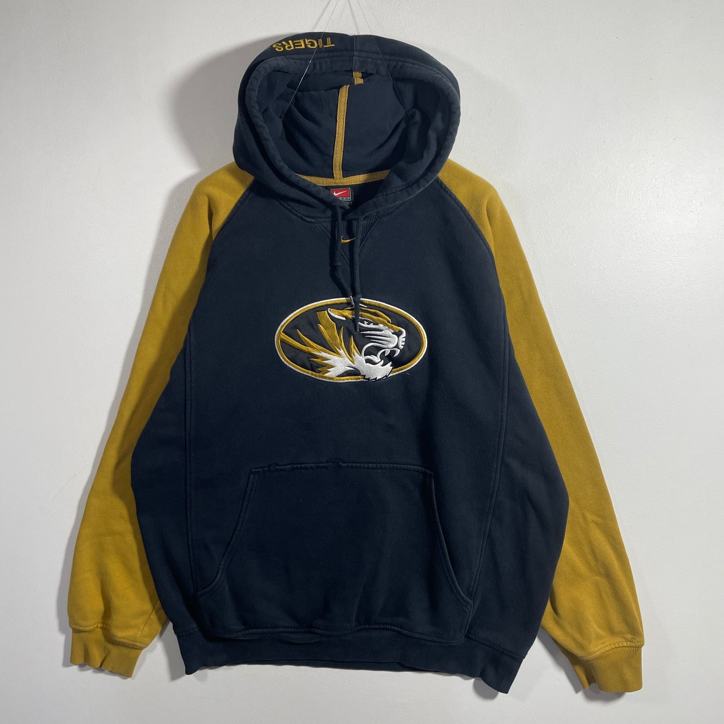 (M) 00’ NIKE X MISSOURI TIGERS Vintage College Hoodie Sweatshirt / A1166S