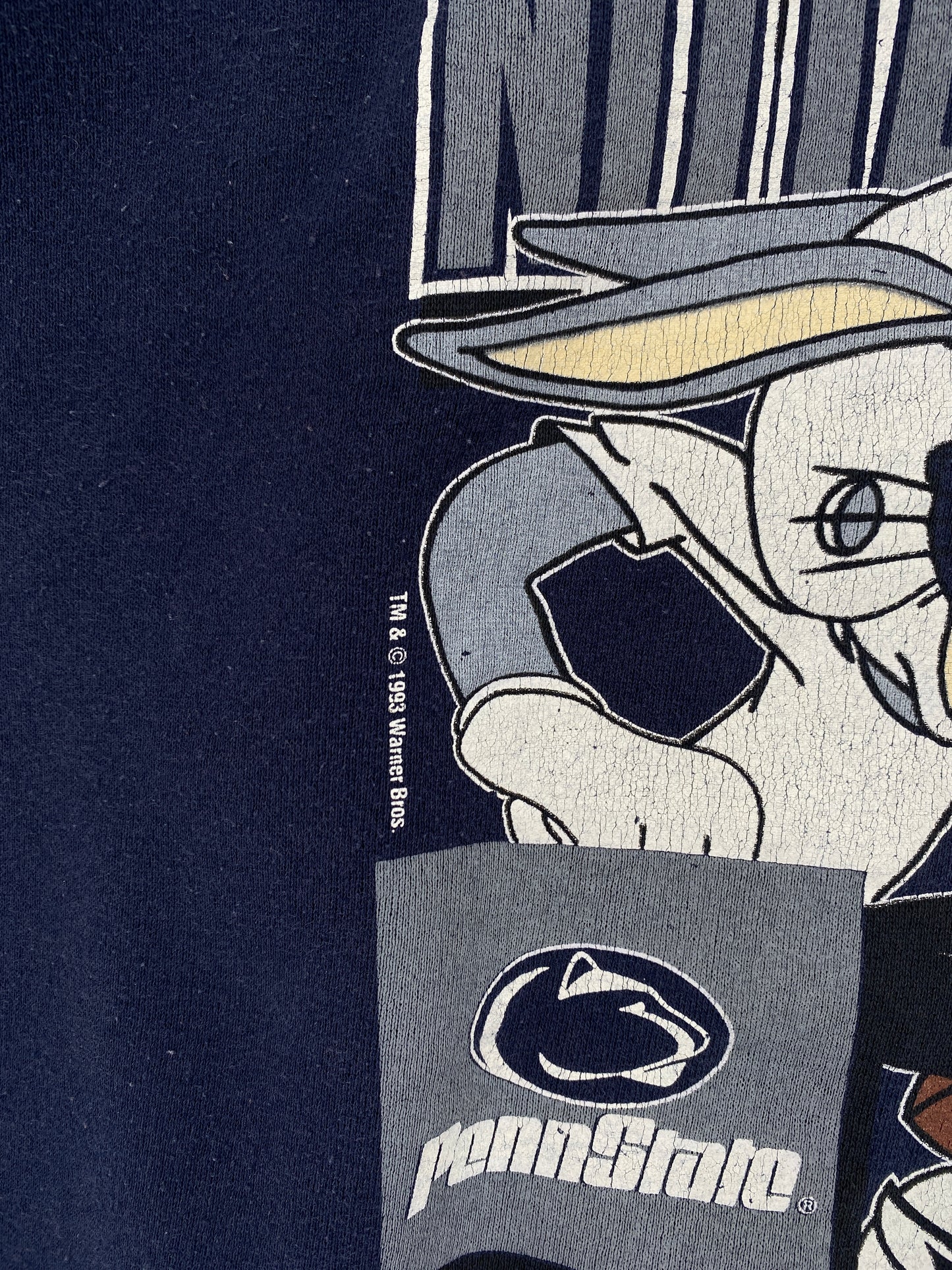 1993 PENN STATE KITTANY LINOUS Size XL Vintage College Sweat Shirt / F8974S