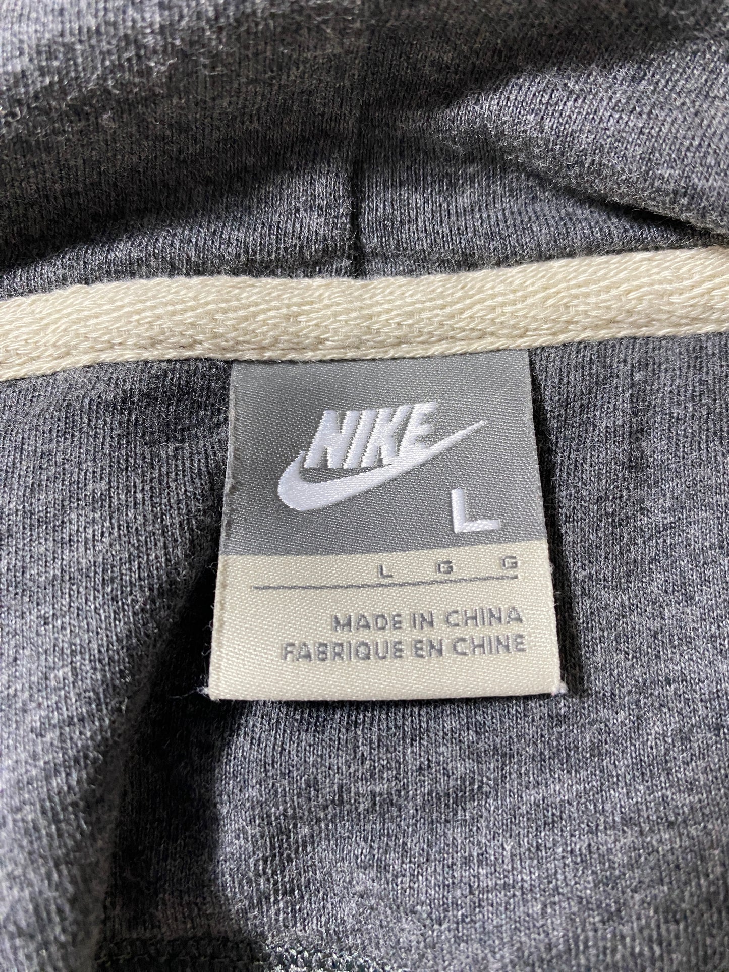 00’ NIKE Size L Vintage Zip-UP Hoodie Sweat-Shirt / G5523S