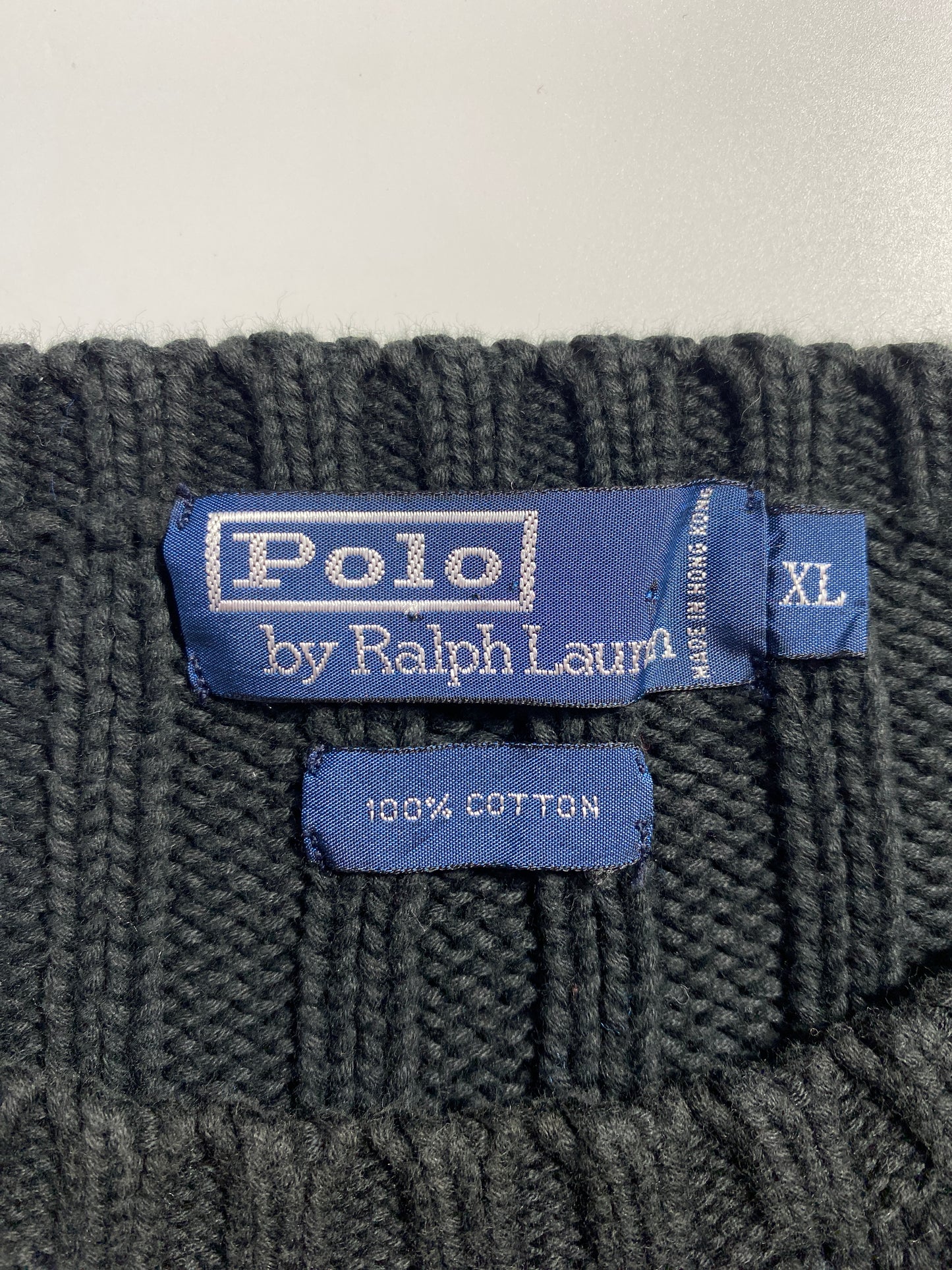 90's POLO RALPH LAUREN Size XL Vintage Cotton Knit Sweater / F6608K