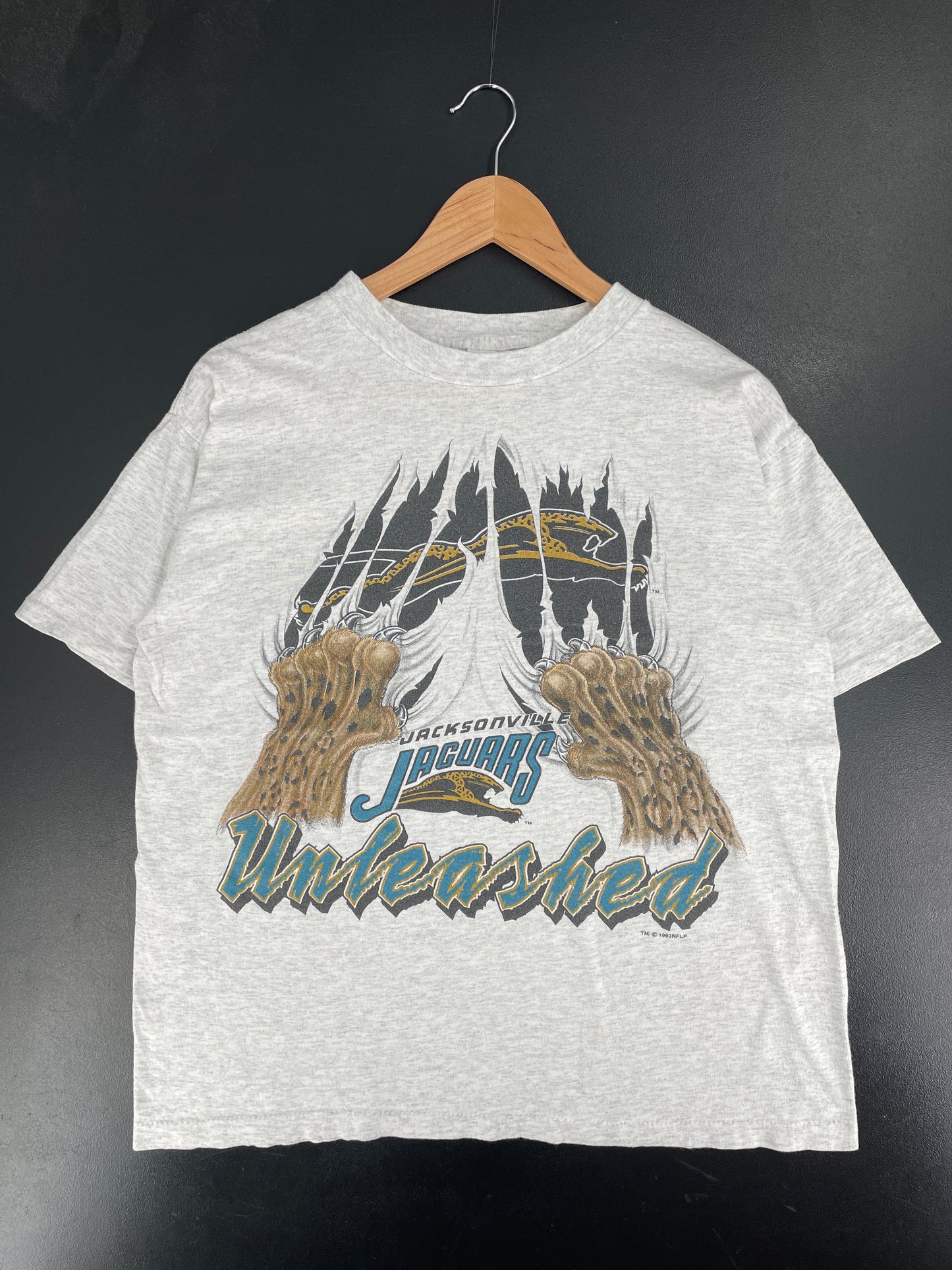 1993 JACKSONVILLE JAGUARS Made in USA Size M Vintage NFL T-Shirt / F3659T