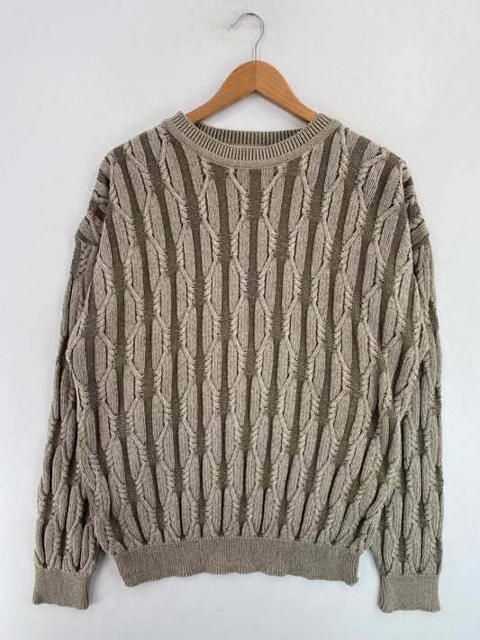 Vintage BELLAGIO Size L Cotton Knit Sweater / G4629K
