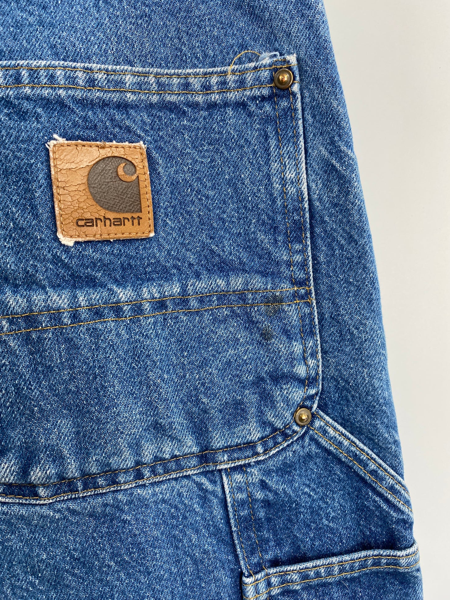 90's CARHARTT Made in USA Size W33 x L30 Vintage Double Knee Denim Pants / G2051P