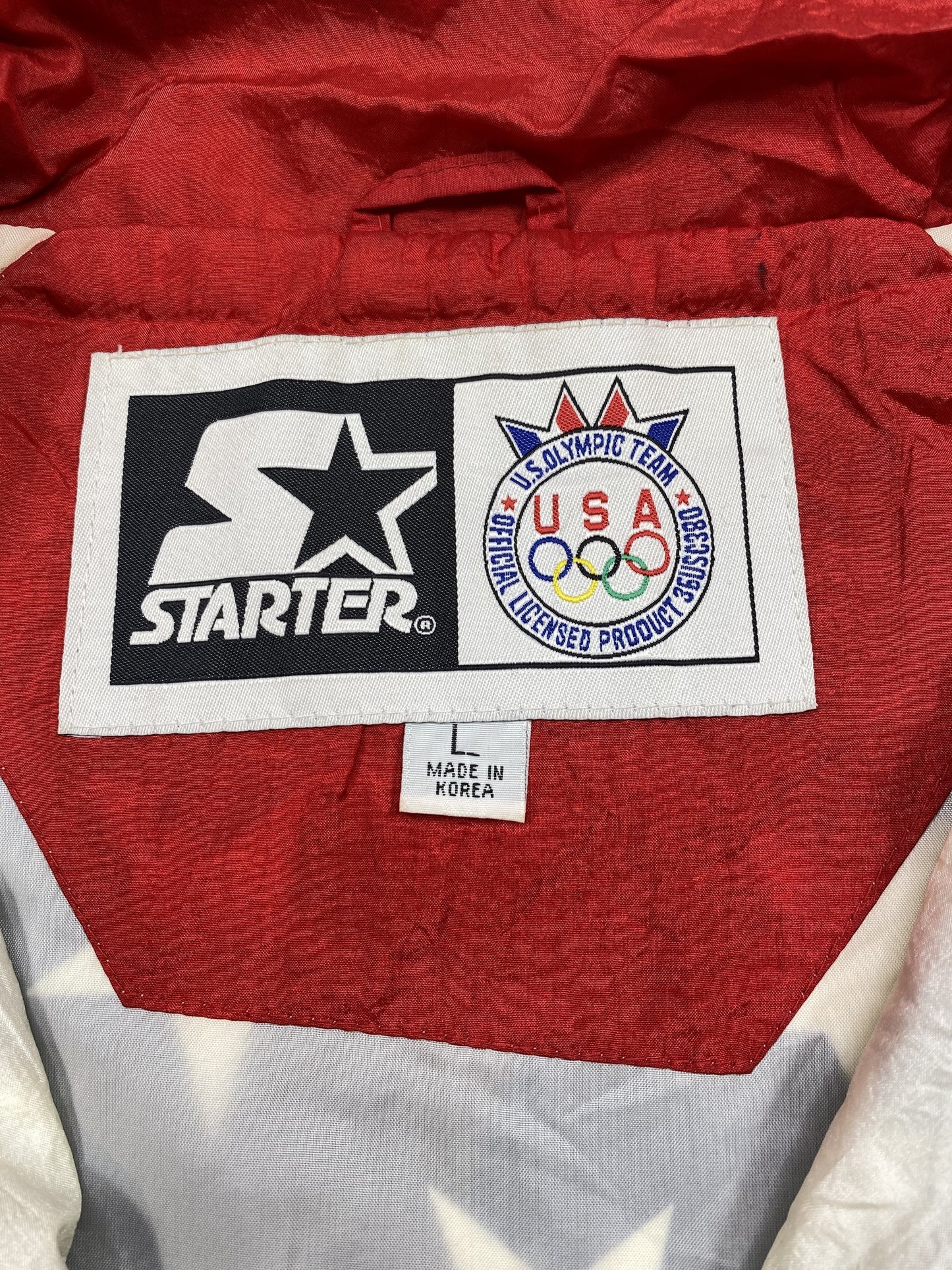 90's STARTER U.S. OLYMPIC TEAM Size L Vintage Nylon-Jacket / F76N