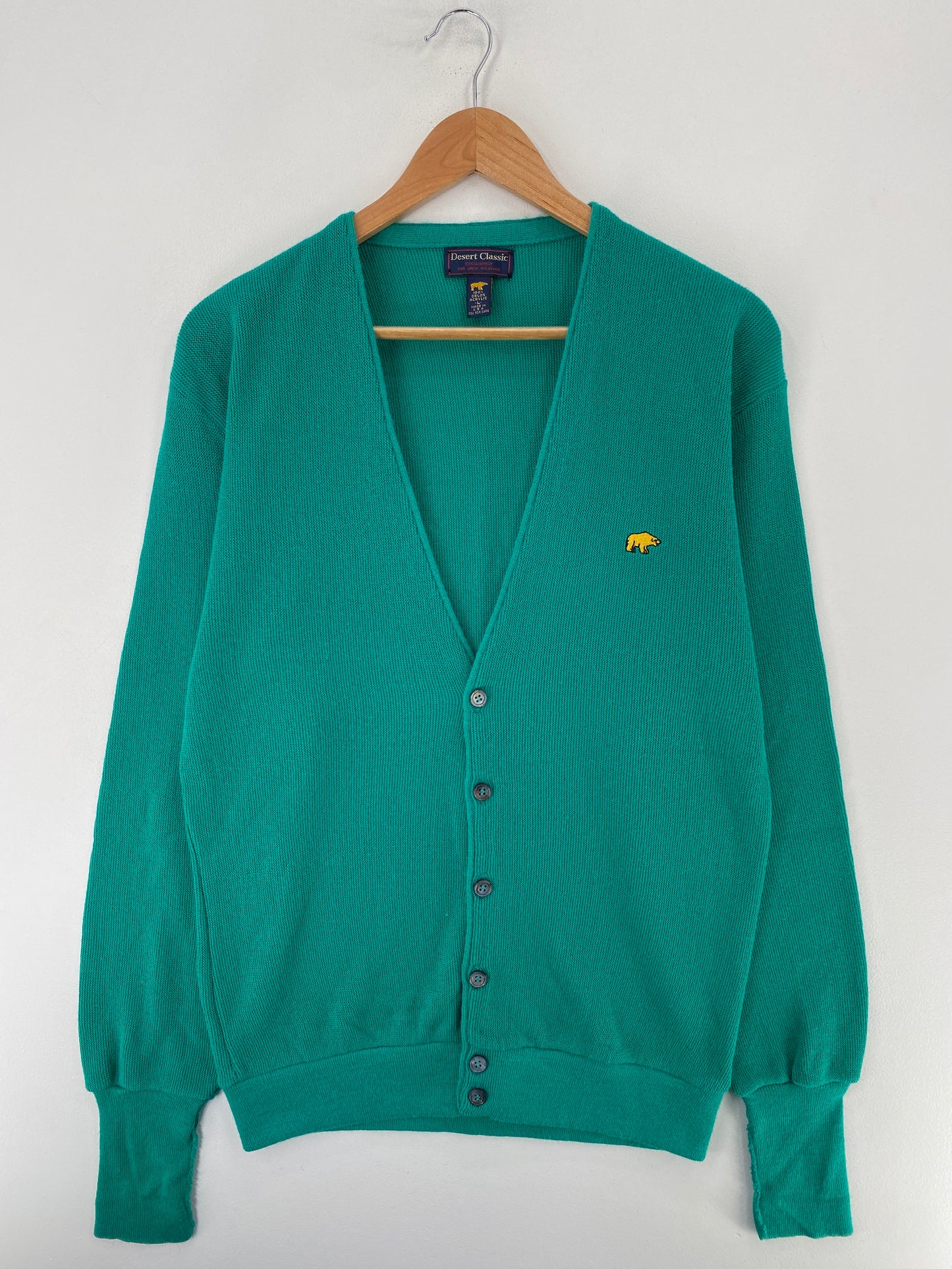 90's DESERT CLASSIC Made in USA Size L Vintage Acrylic Cardigan / G610K