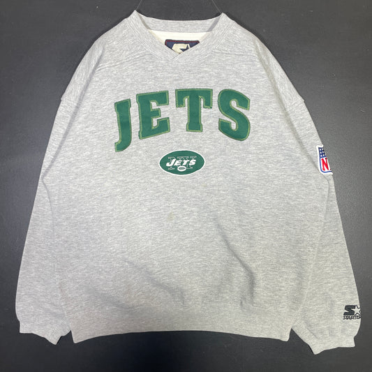 (L) 90's STARTER X NEW YORK JETS Vintage NFL Sweat-Shirt / A0730S