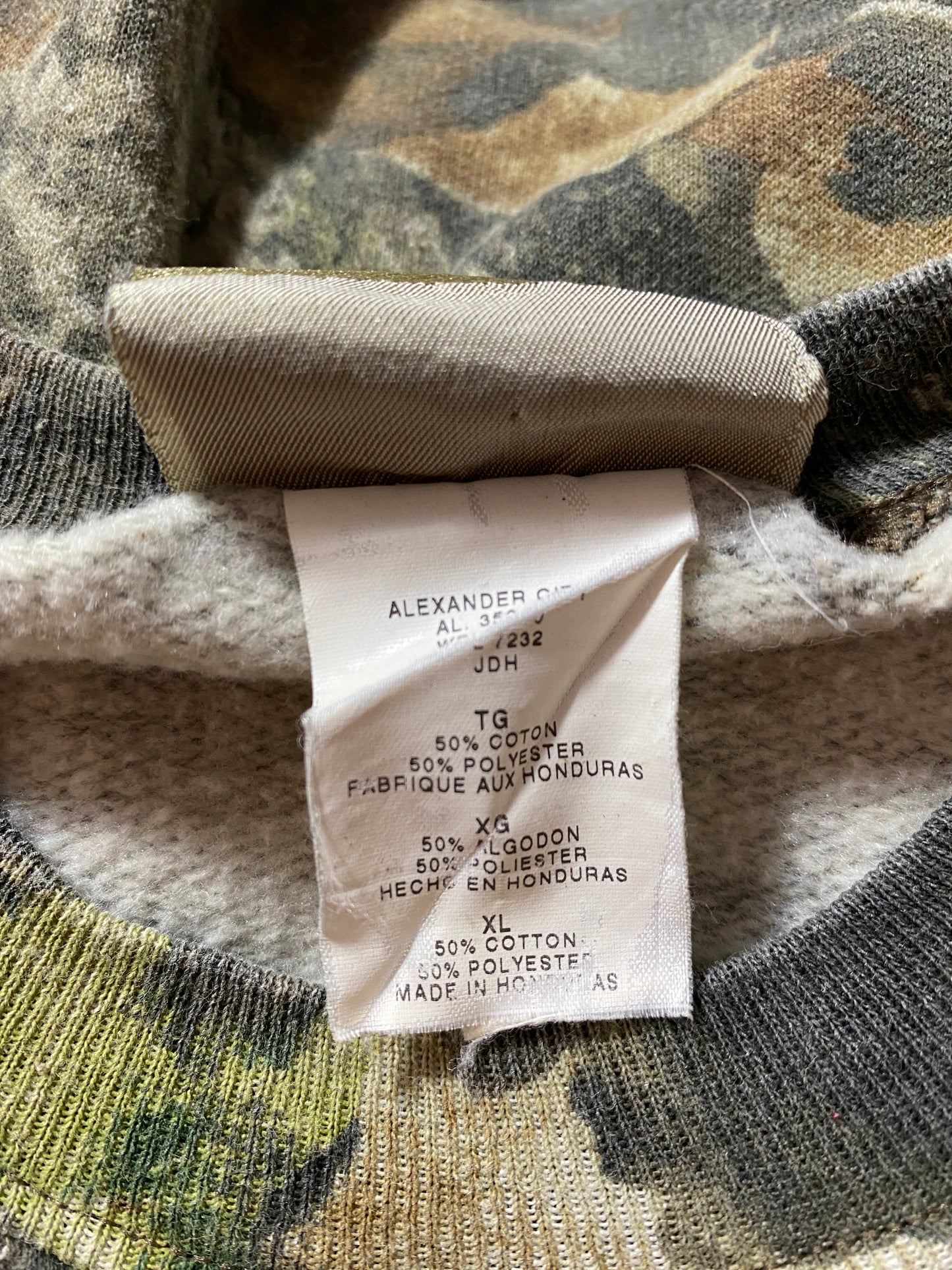 Vintage CAMO Size XL Sweat-Shirt / G4600S