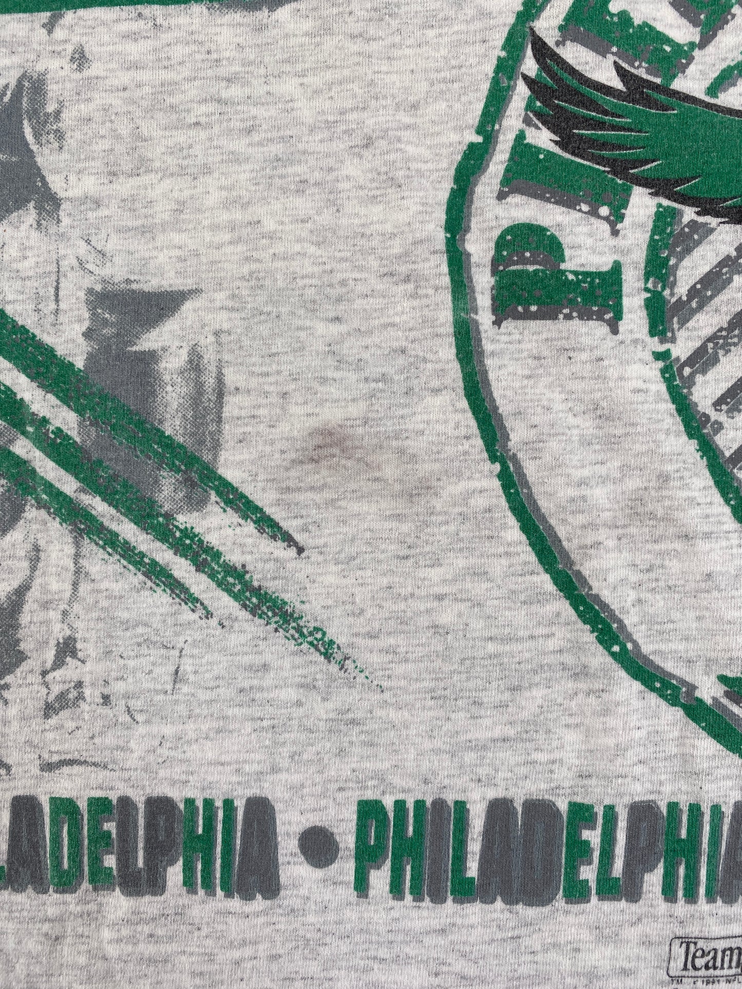 1991 PHILADELPHIA EAGLES Made in USA Size XL Vintage NFL T-Shirt / G1115T