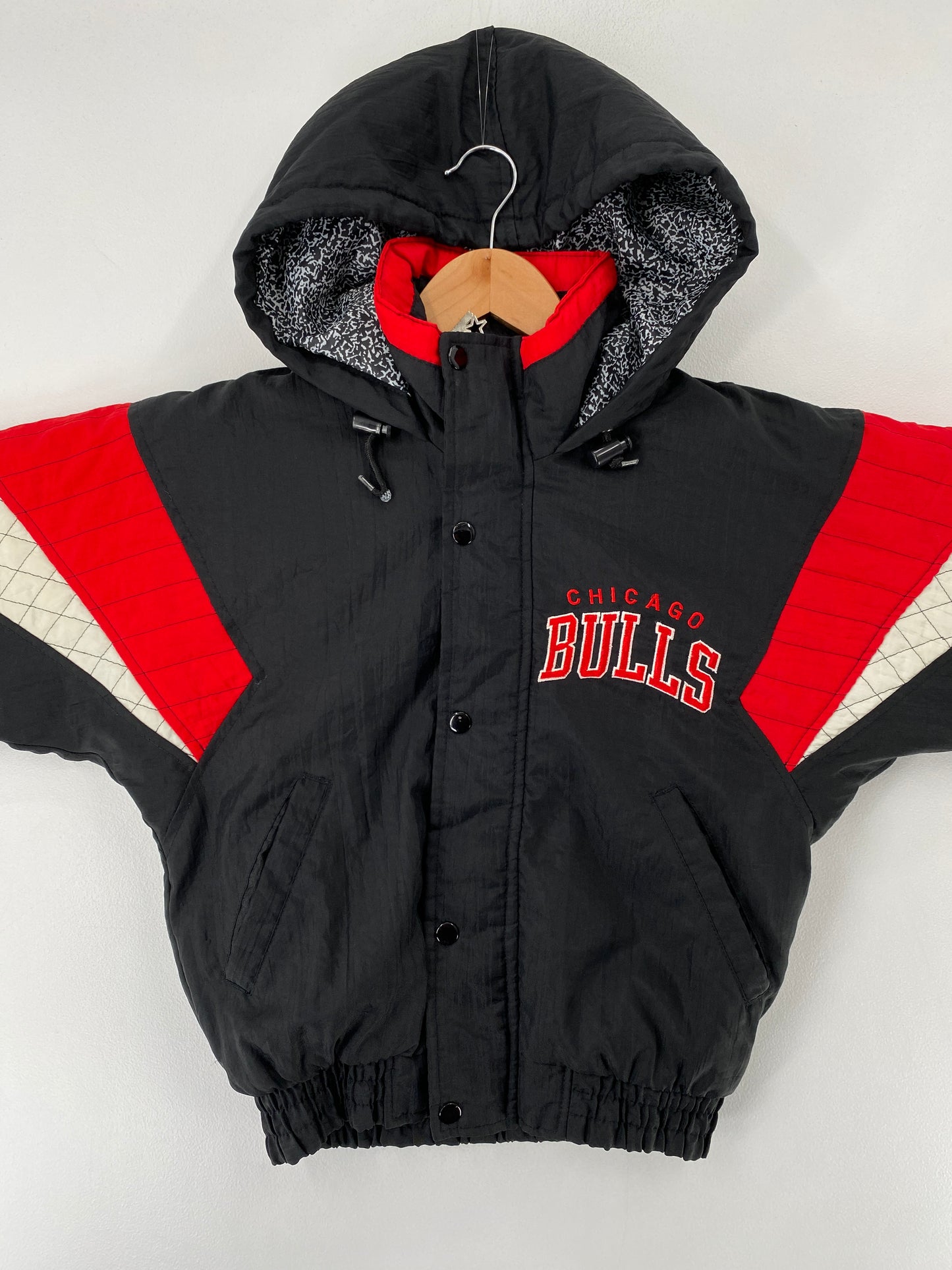 90's Kids STARTER x CHICAGO BULLS Size Boys Kids S NBA Padded Nylon Jacket / F8403N
