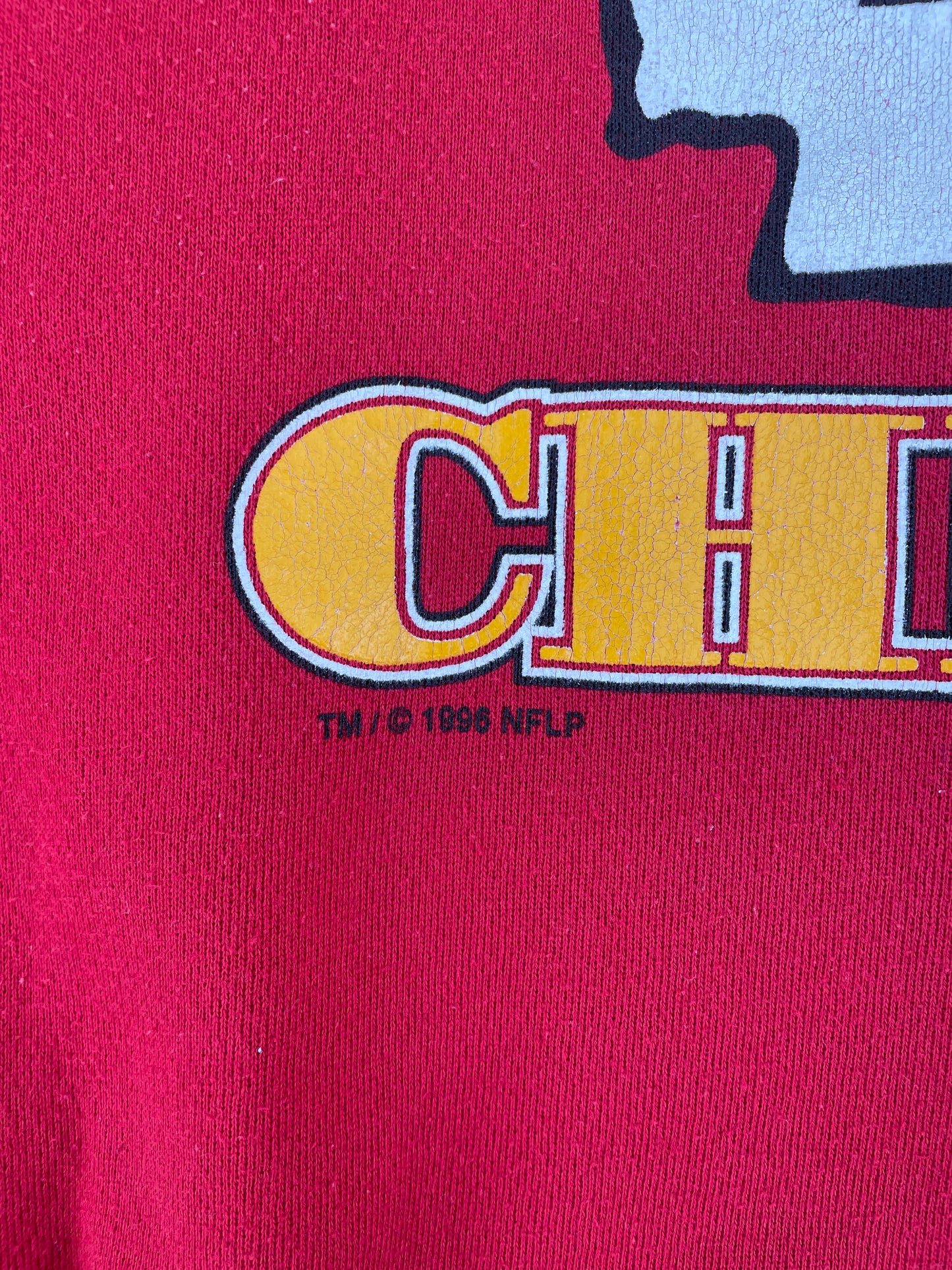 1996 KANSAS CITY CHIEFS Made in USA Size XL Vintage NFL Sweat-shirt / F2510S