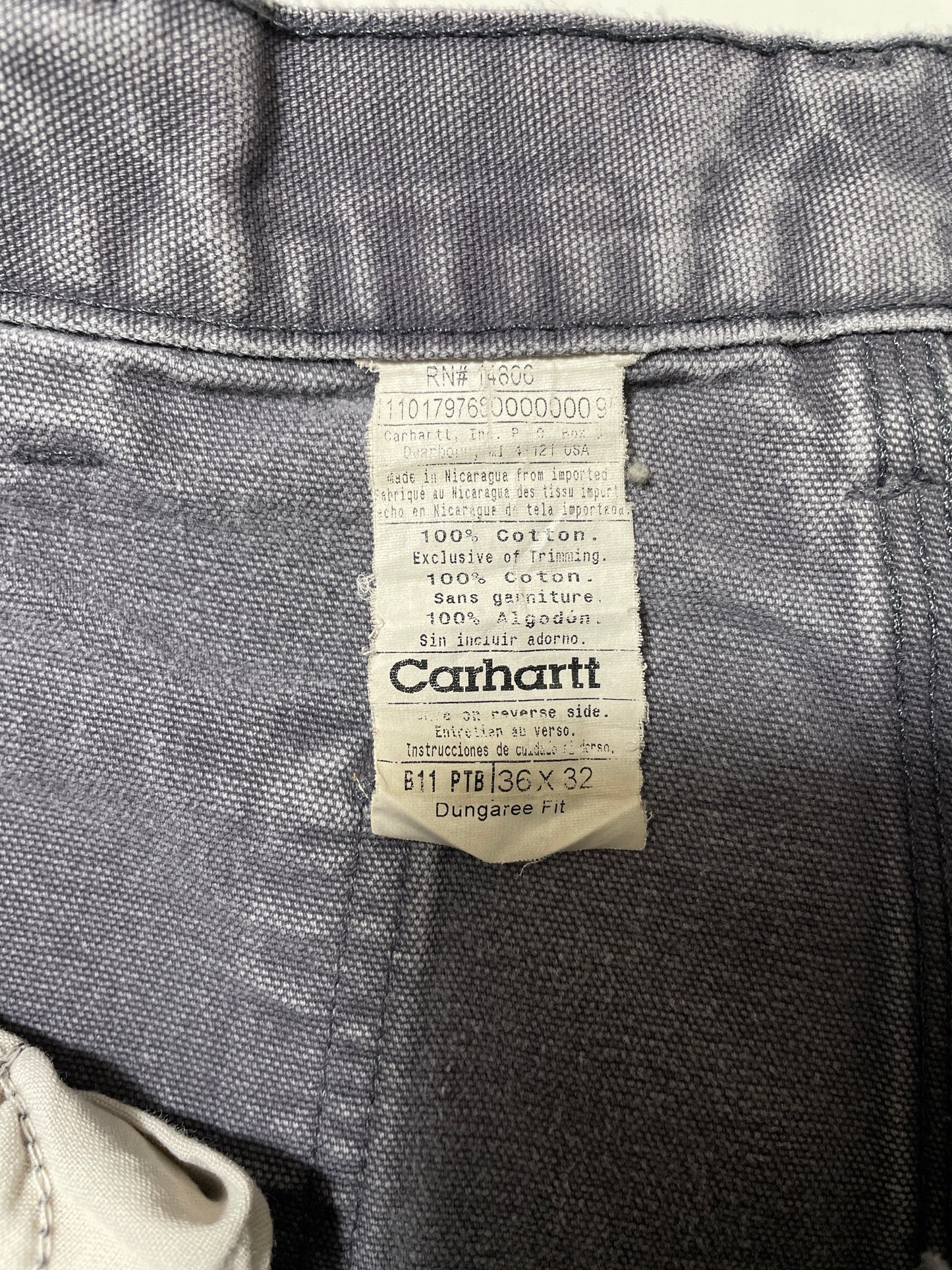 (W34xL29) Vintage CARHARTT Distressed Style Duck Pants / A1165P