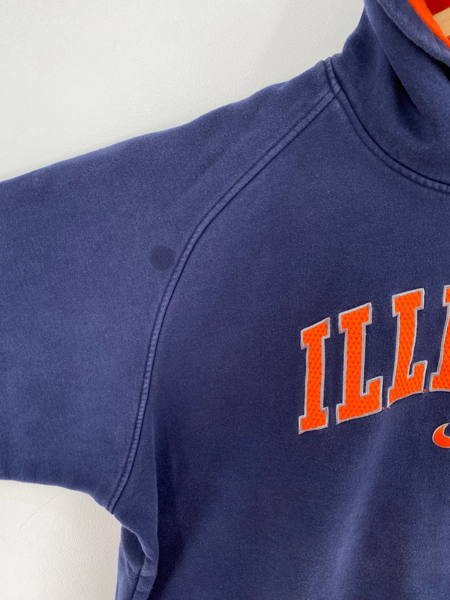 00' NIKE x ILLINOIS Size XL Vintage College Hoodie Sweat-Shirt / G5557S