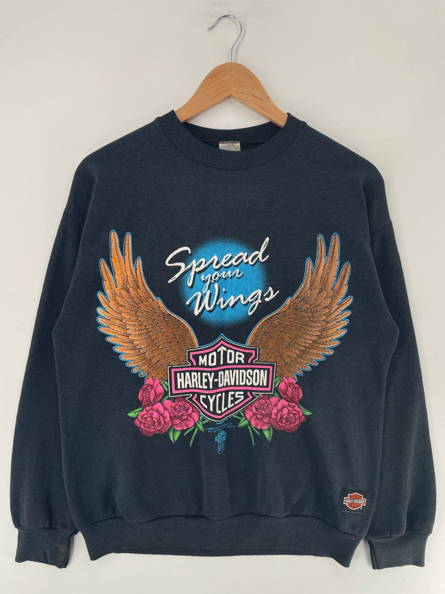 1989 HARLEY DAVIDSON Made in USA Size L Vintage Sweat-shirt / F3624S