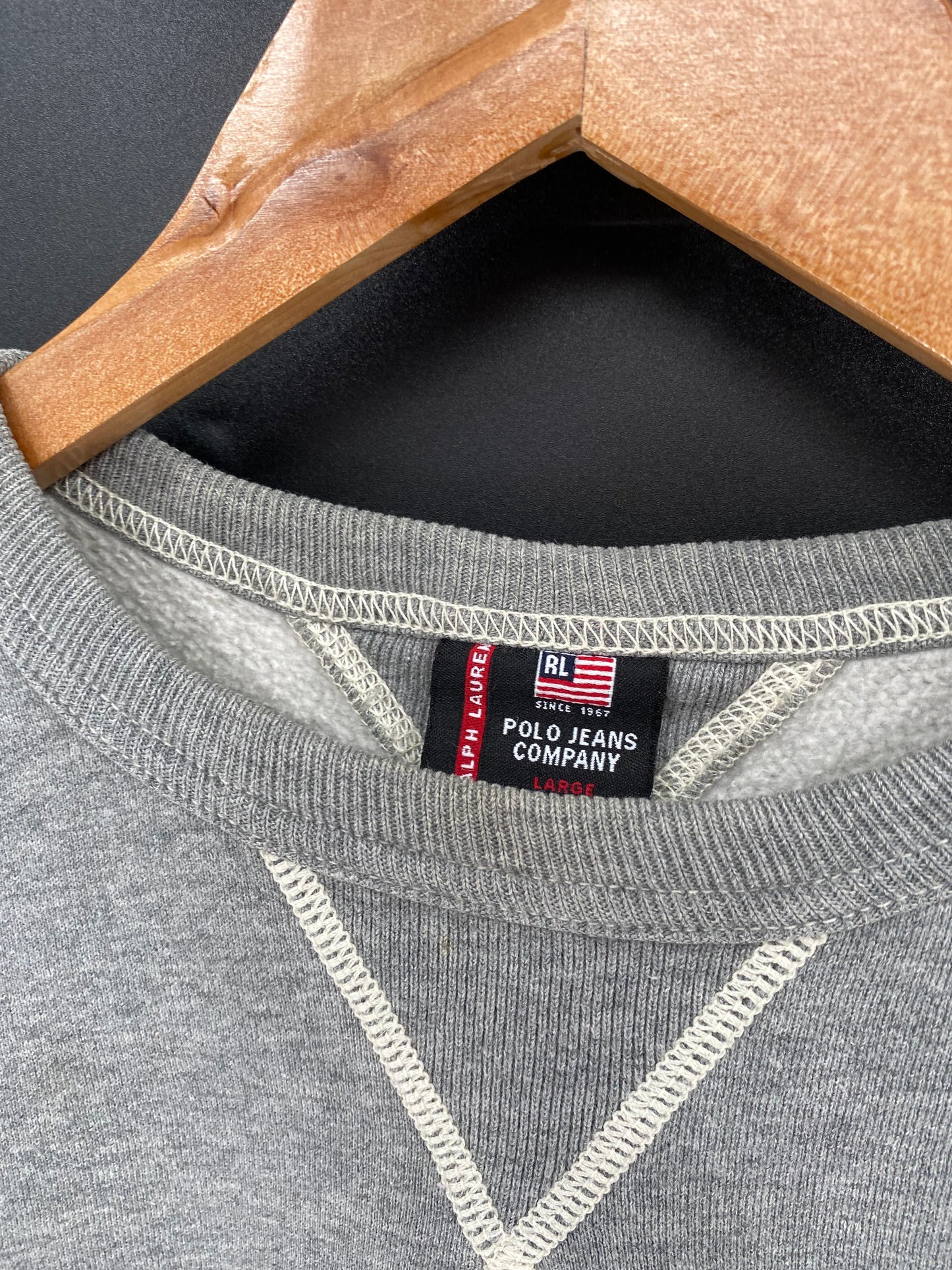 00' POLO JEANS RALPH LAUREN Size Ladies L Vintage Sweat-Shirt / G1505S