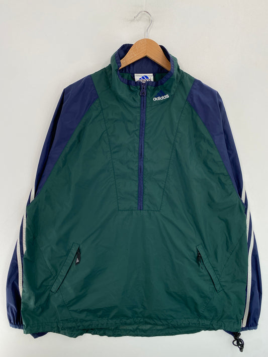 Vintage ADIDAS Size XL Half-zip Nylon Jacket / G4547N