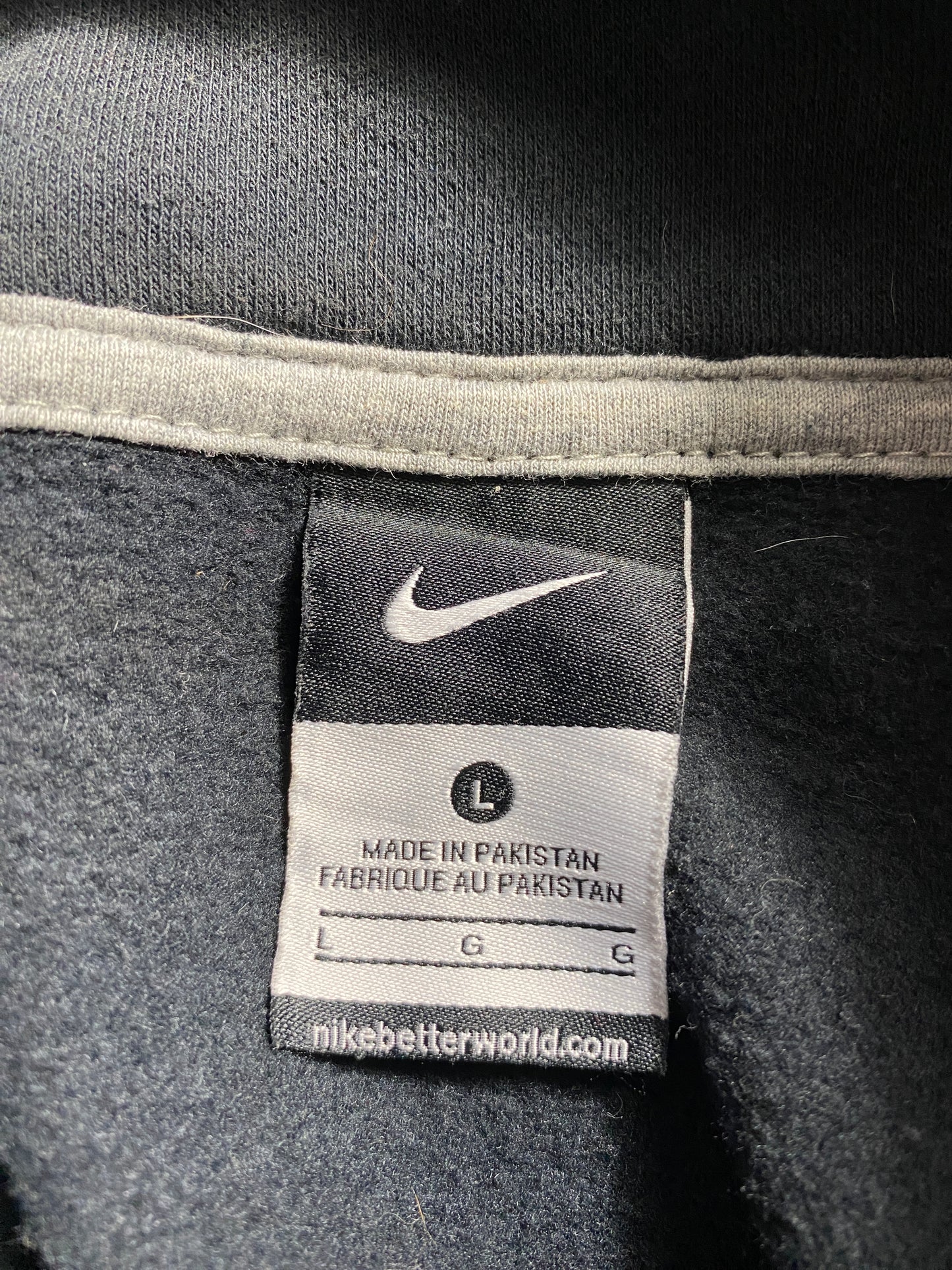00’ NIKE Size L Vintage Zip-UP Sweat-Shirt / F5198S