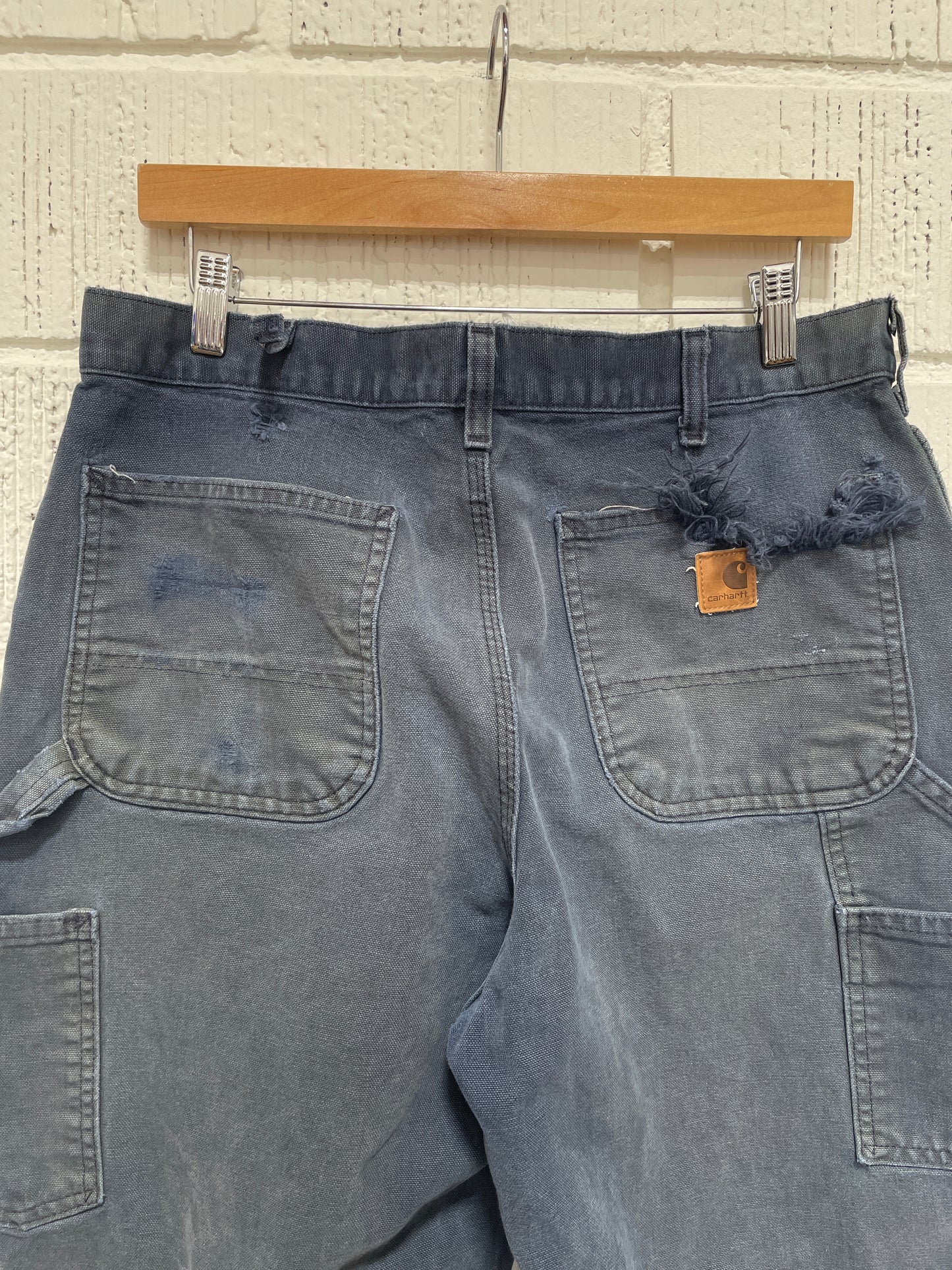 (W33xL30) Vintage CARHARTT Distressed Style Duck Pants / A1163P