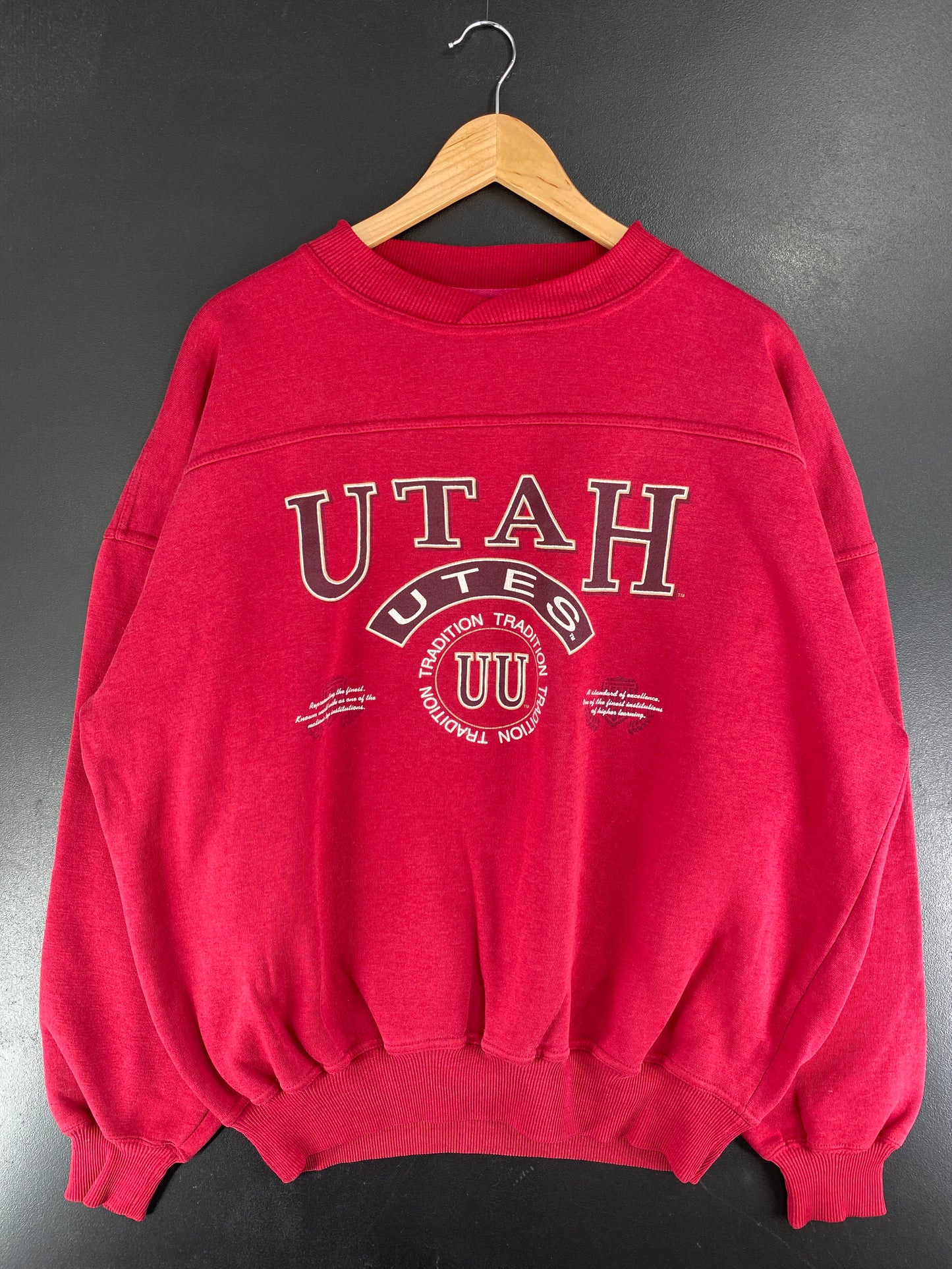 90’s UTAH Size XL College Sweat-Shirt / F5008S