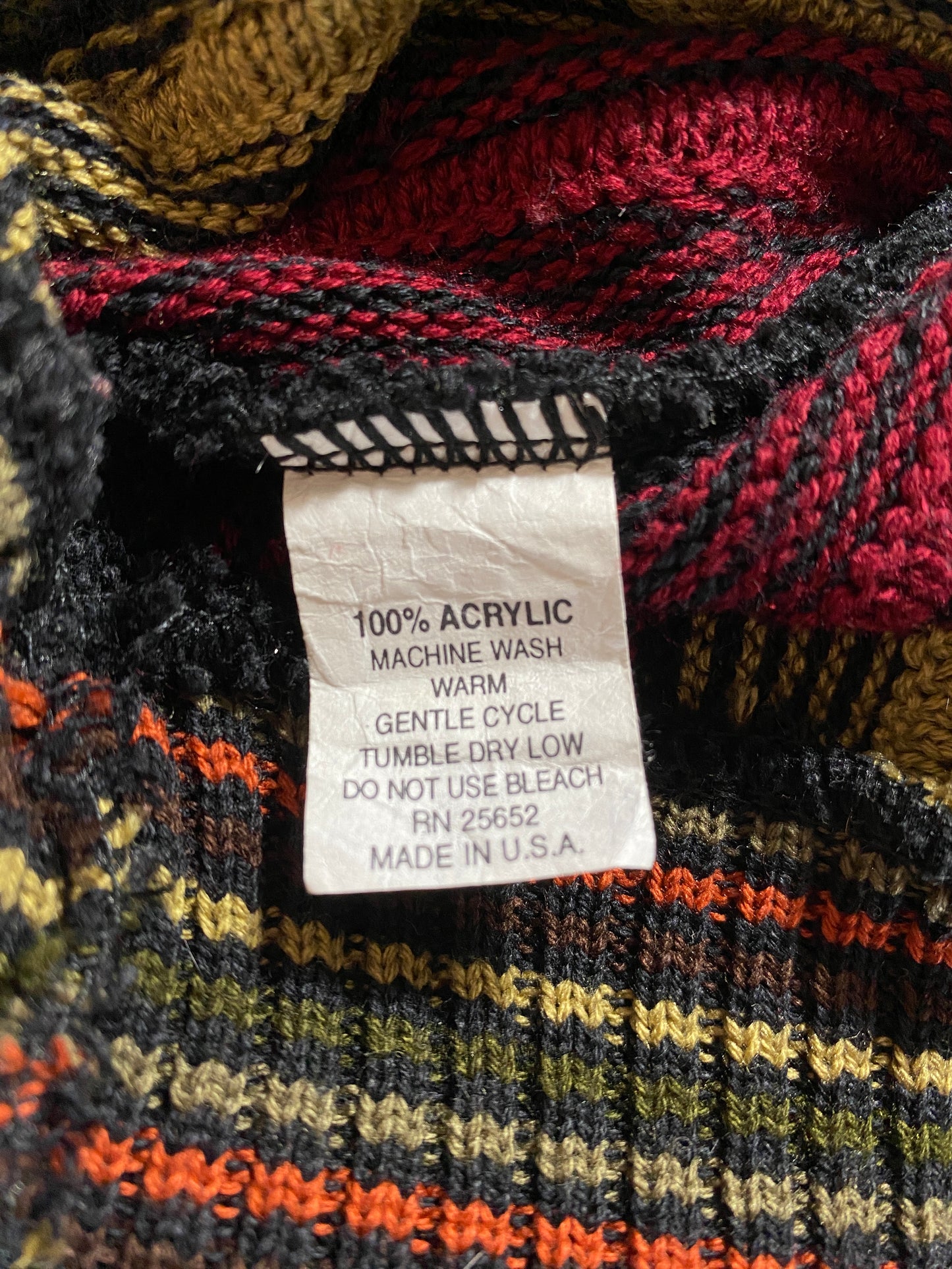 90's PROTEGE Made in USA Size XL Vintage Acrylic Knit Sweater / G1836K