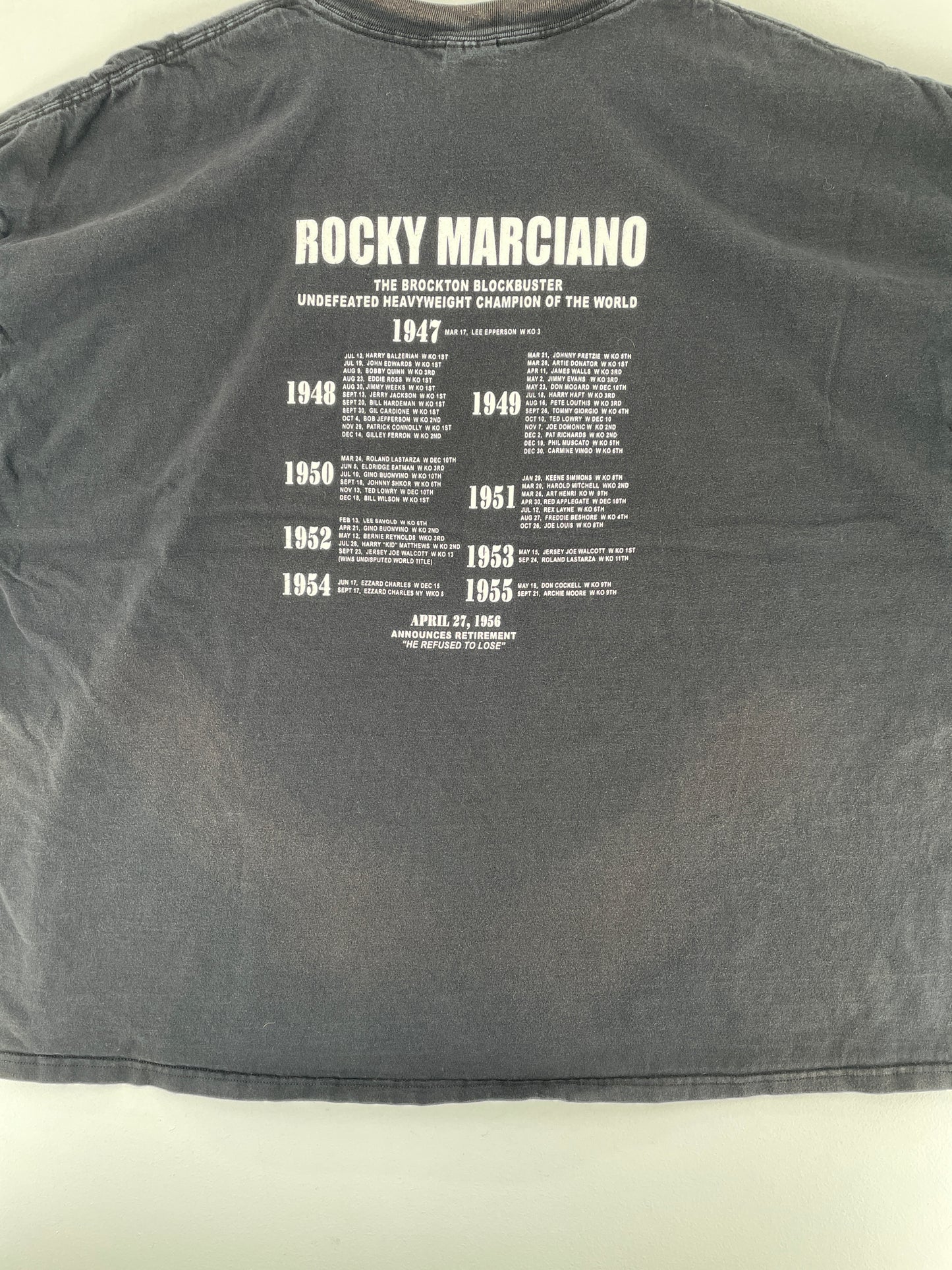 Vintage ROCKY MARCIANO HEAVYWEIGHT CHAMPIONSHIP Size XXXXL T-Shirt / G2525T