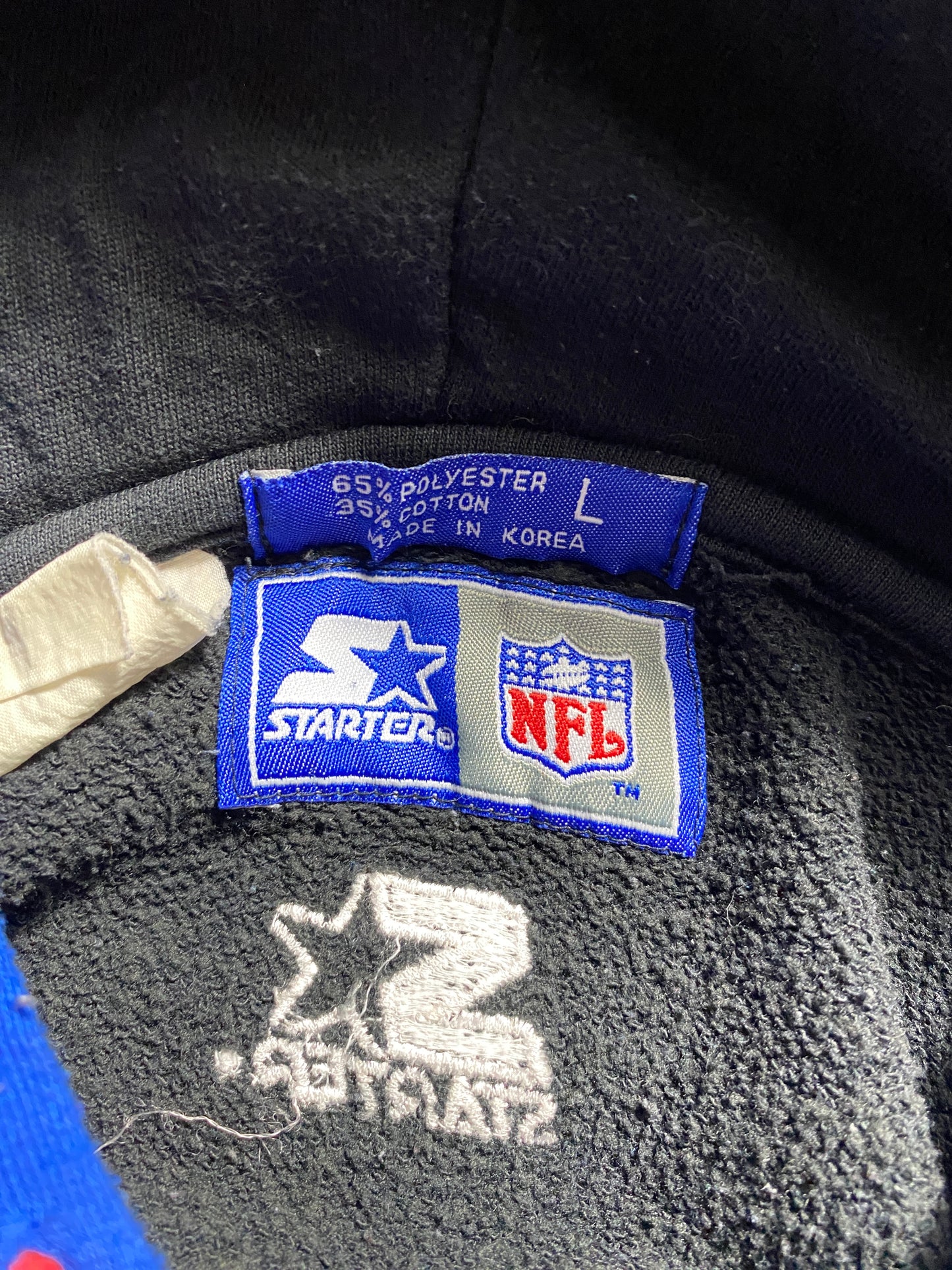 90's STARTER X GIANTS Size L Vintage NFL Double Hoodie Sweatshirt / G6340S