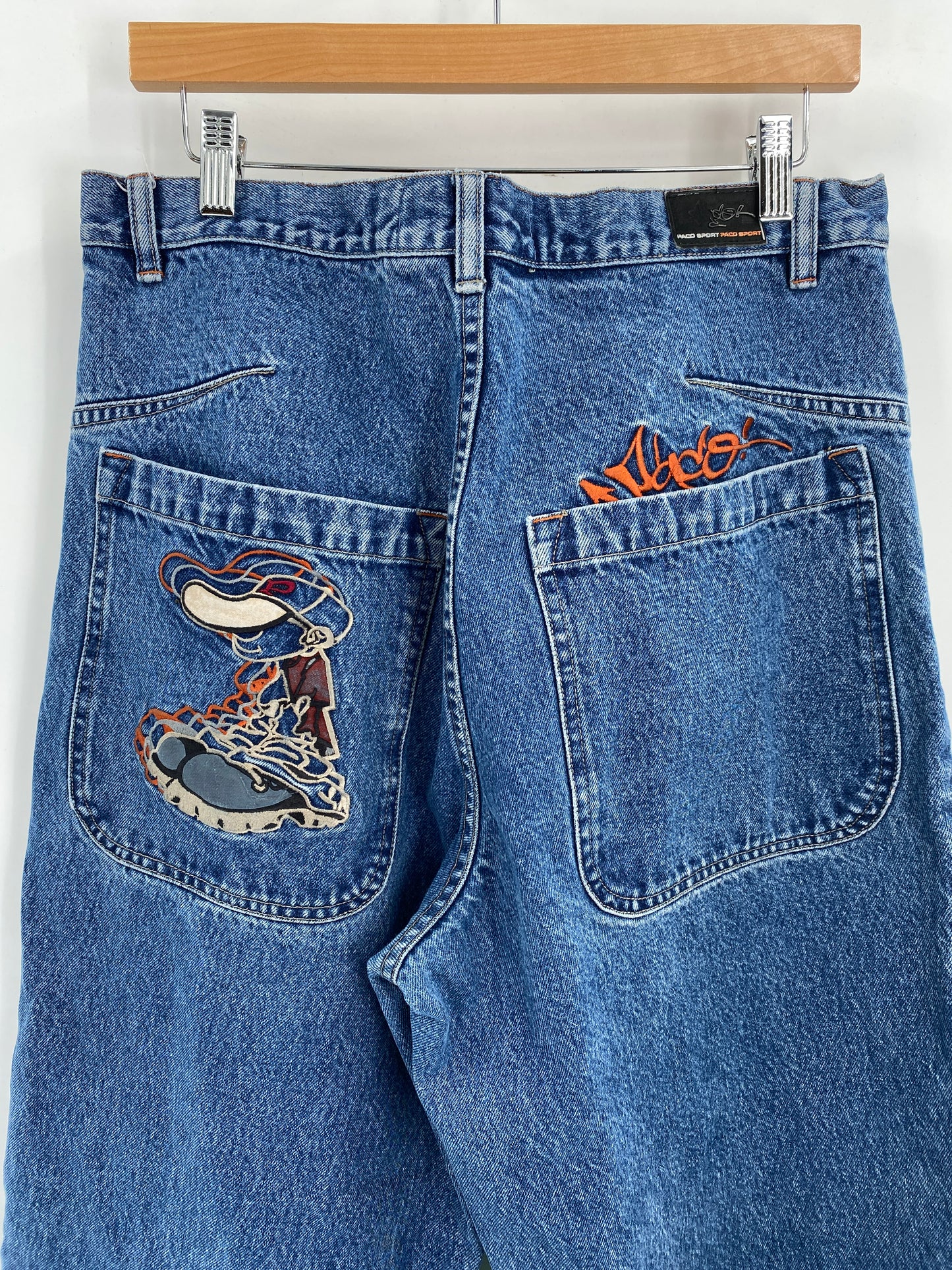 Vintage PACO SPORT Size W34 x L31.5 Y2K Denim Pants / G1664P