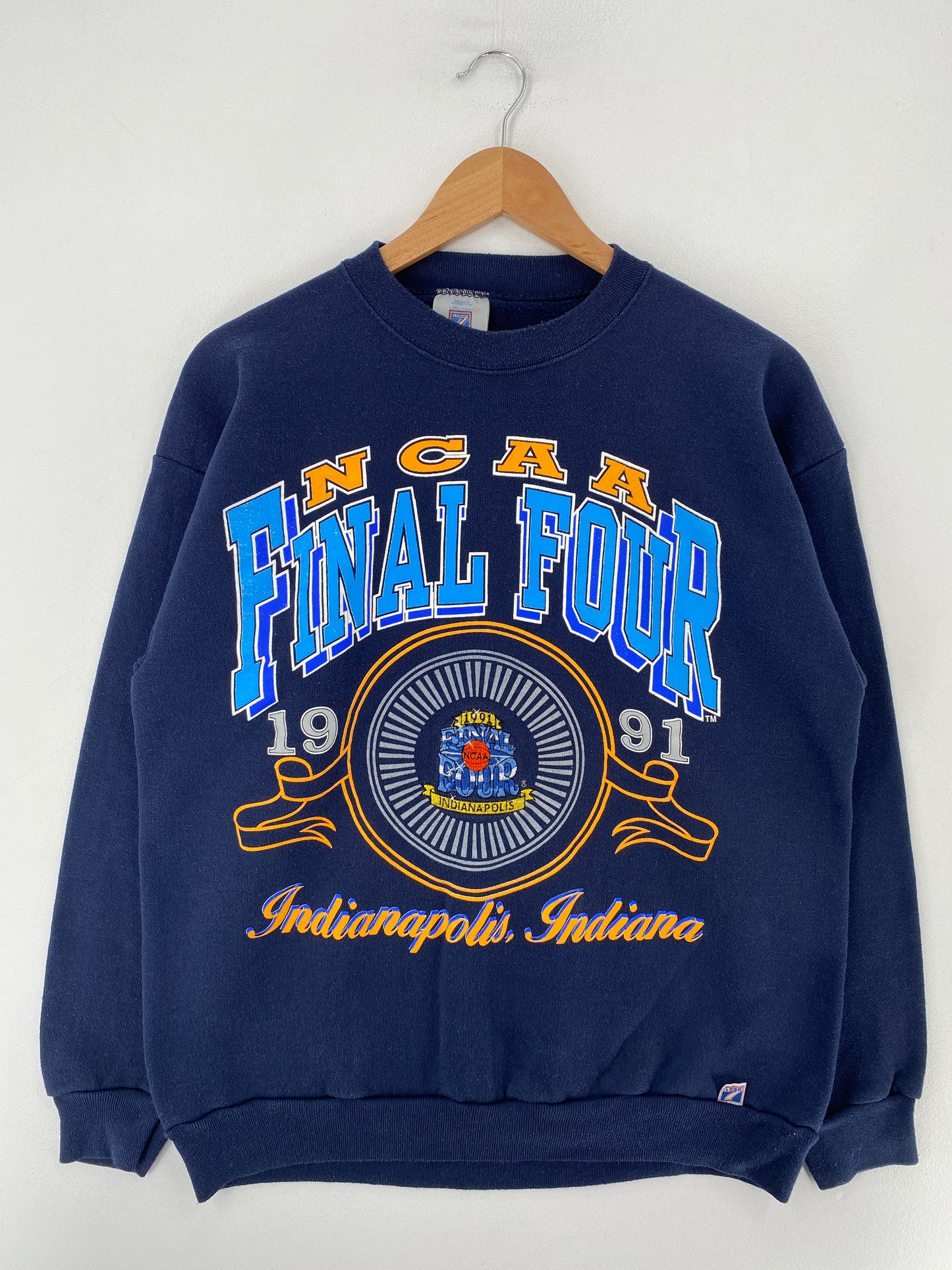 1991 NCAA INDIANAPOLIS Made in USA Size L Vintage College Sweat-Shirt / F8771S