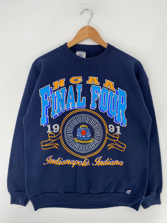 1991 NCAA INDIANAPOLIS Made in USA Size L Vintage College Sweat-Shirt / F8771S