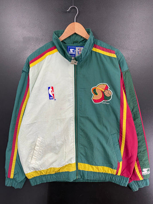 1994 STARTER X SEATTLE SUPERSONICS Size M Vintage NBA Nylon Jacket / G6280N