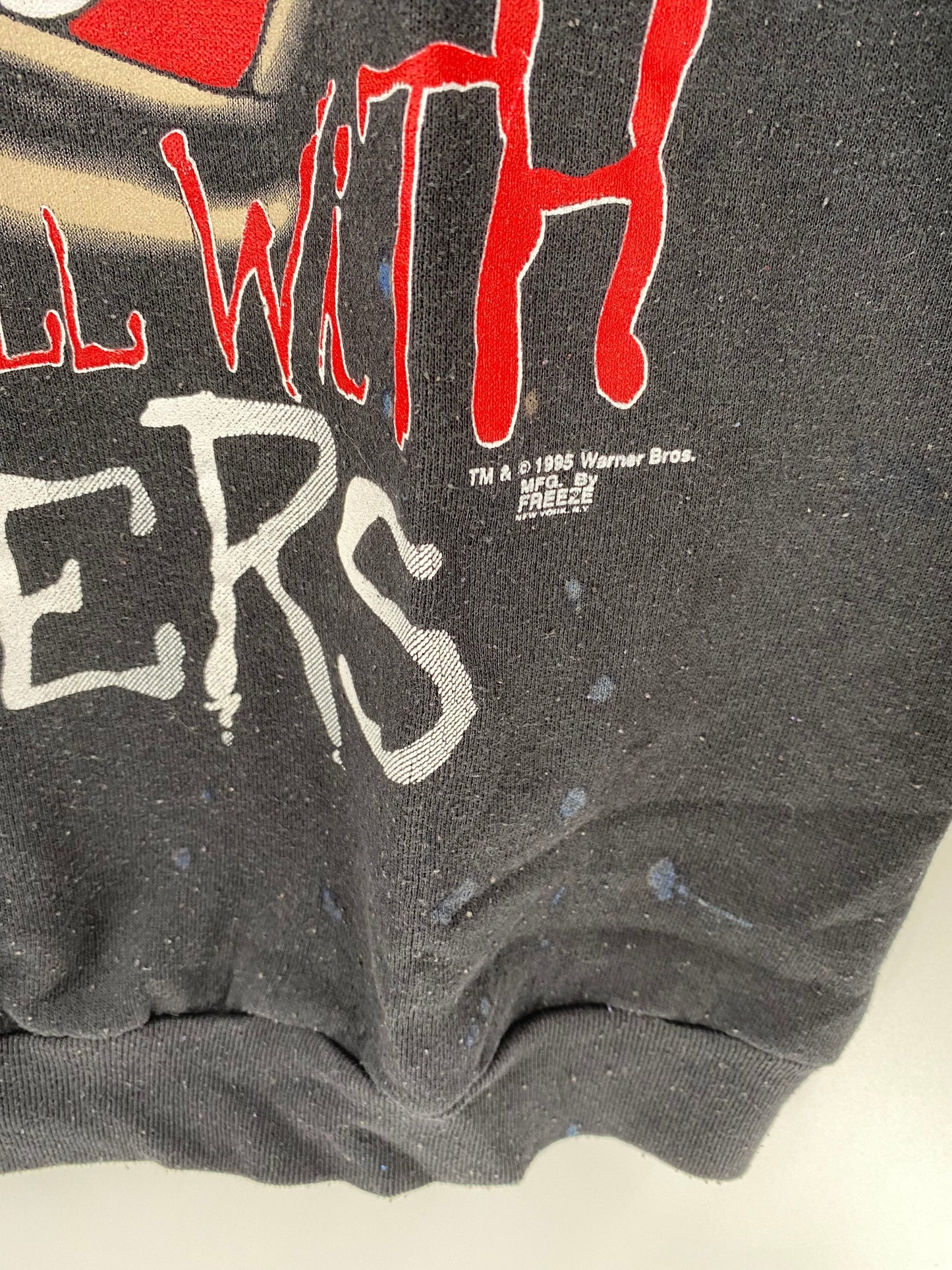 1995 LOONEY TUNES TAZ Made in USA Size L Vintage Sweat-shirt / F7212S