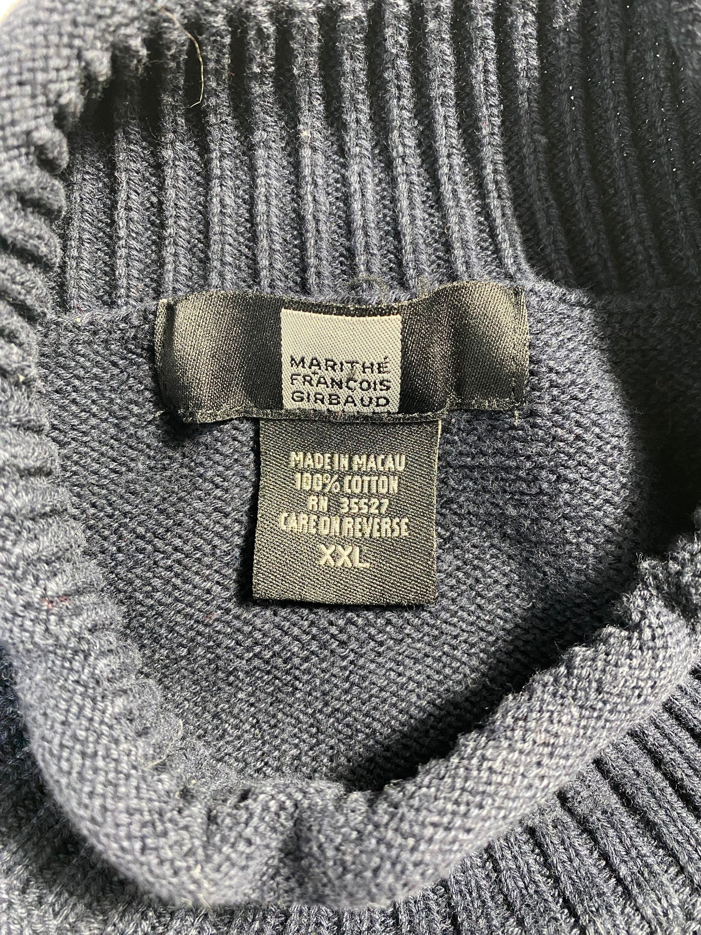 Vintage MARITHÉ + FRANÇOIS GIRBAUD Size XXL Cotton Knitwear / G5291K