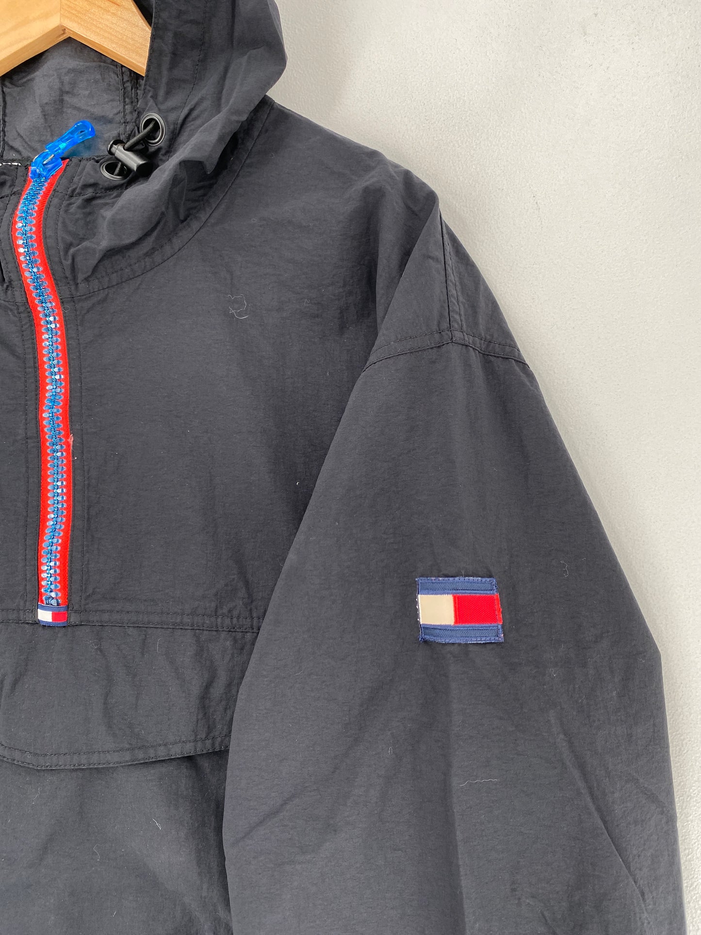 90’s TOMMY HILFIGER Size XXL Half-zip Nylon Jacket / G4483N