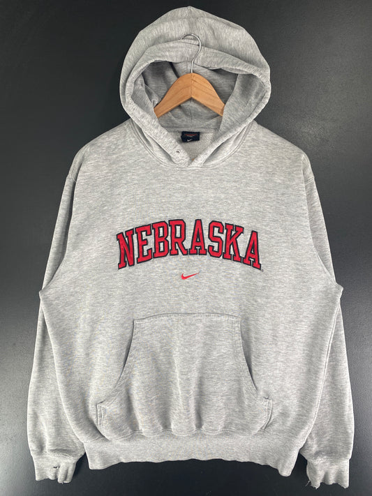 00’ NIKE x NEBRASKA Size M Vintage College Hoodie Sweat shirt / F6526S