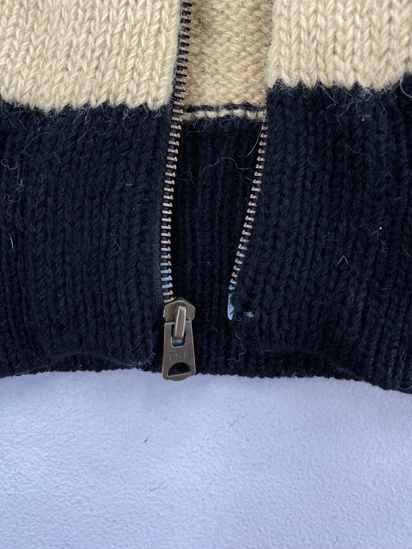 90’s POLO RALPH LAUREN Size XL Cotton Zip-Up Wool Knitwear / F8960K