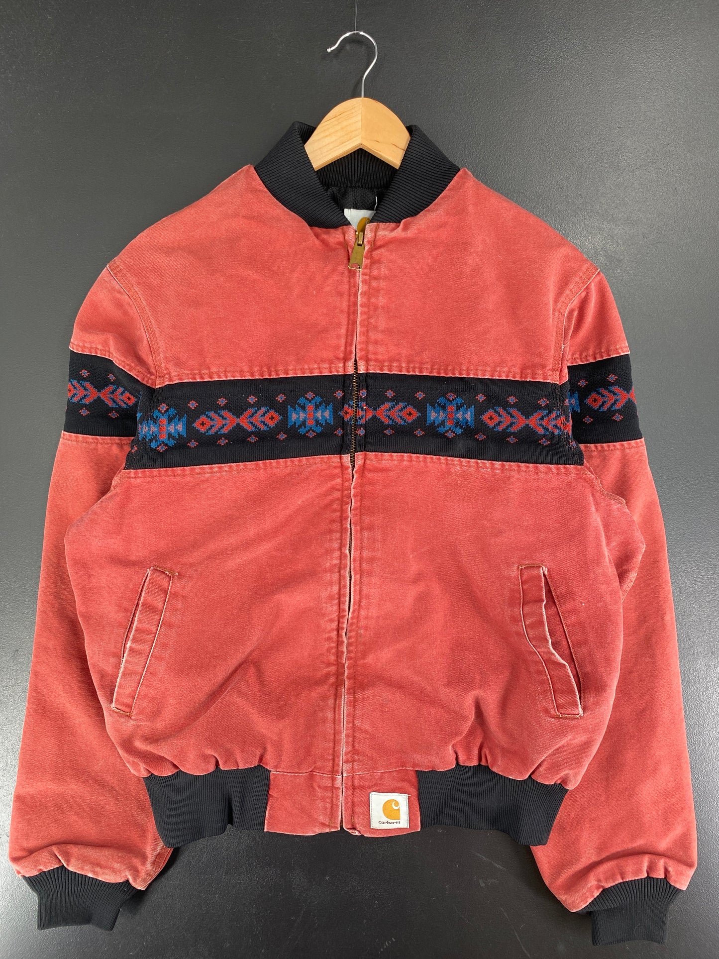90's CARHARTT Made in USA Size L Zip-Up Vintage Duck Jacket / F4089J