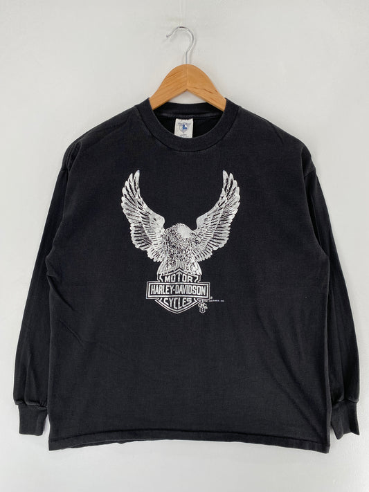 1987 HARLEY DAVIDSON Made in USA Size L Vintage T-shirt / F3235T