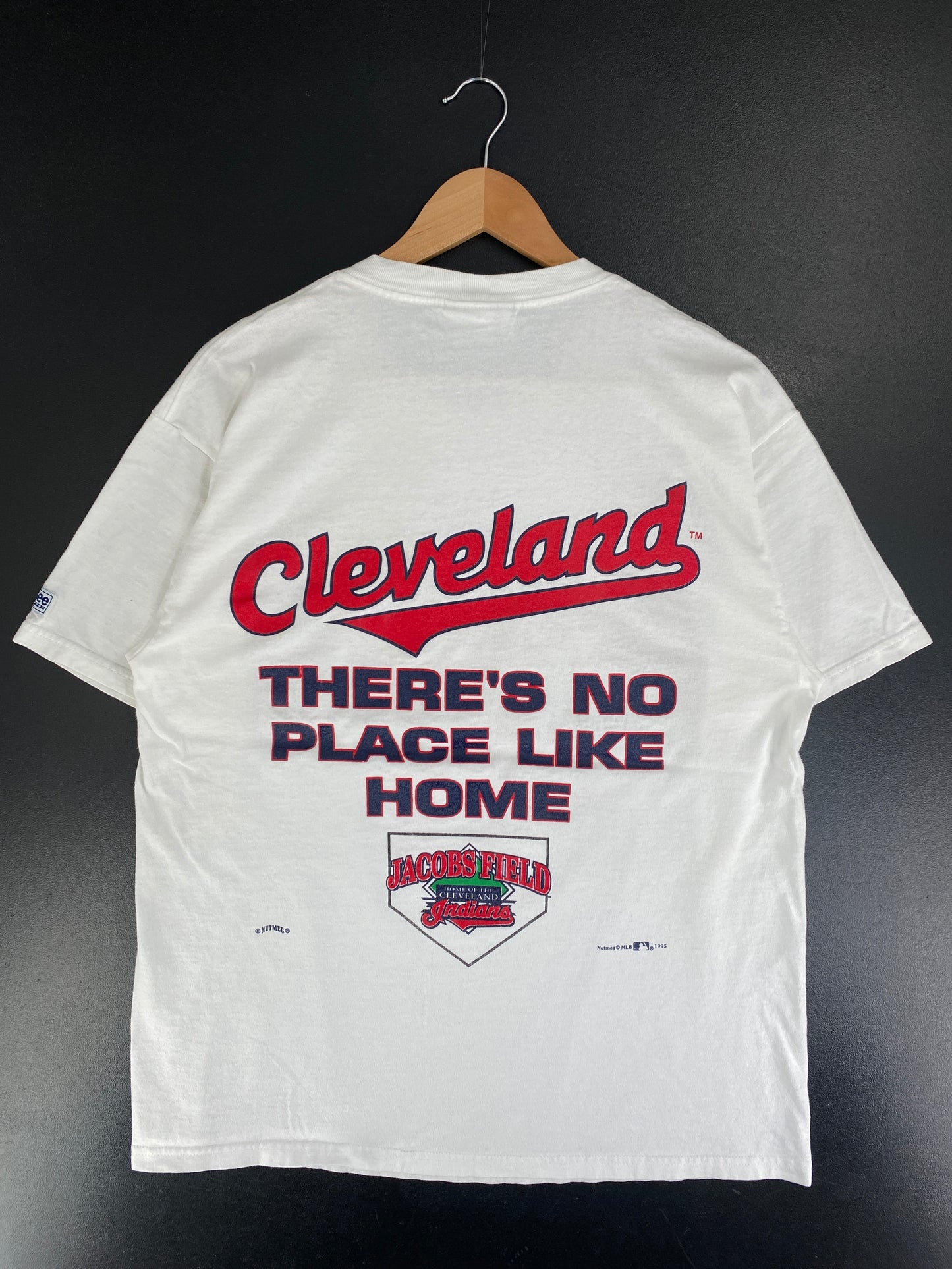 1995 CLEVELAND GUARDANS Made in USA Size L Vintage MLB T-shirt / G3298T