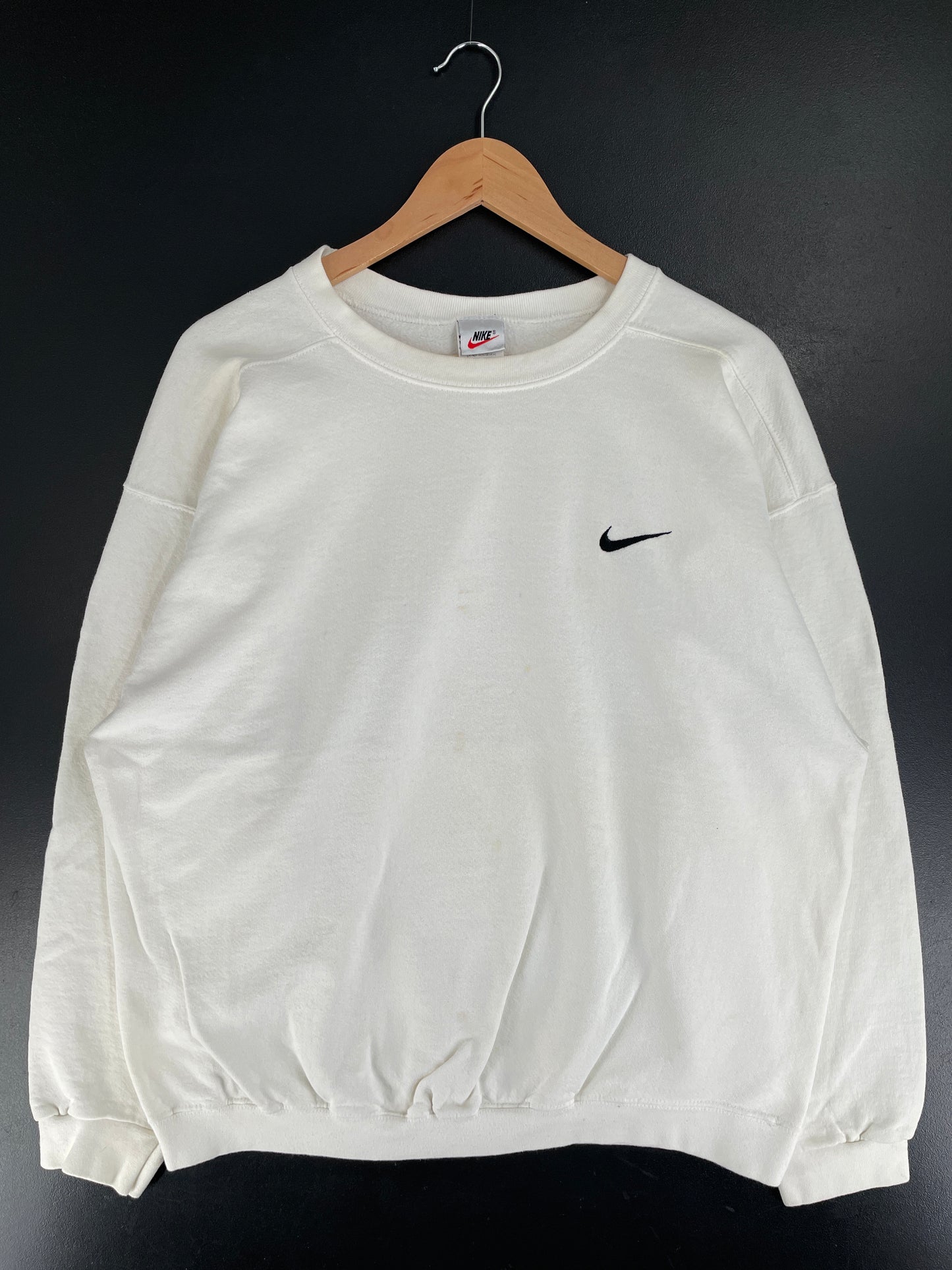 90's NIKE MINI SWOOSH Made in USA Size L Vintage Sweat-Shirt / F8680S