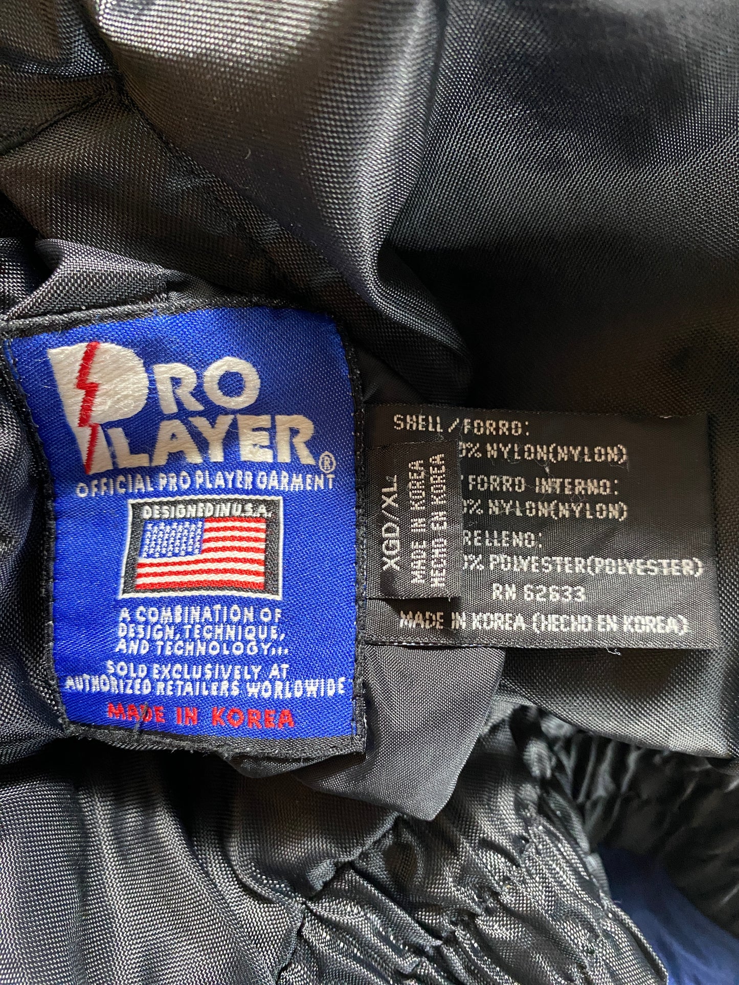 90’s PRO PLAYER x BUDWEISER Size XL Reversible Padded Nylon Jacket / F8175N