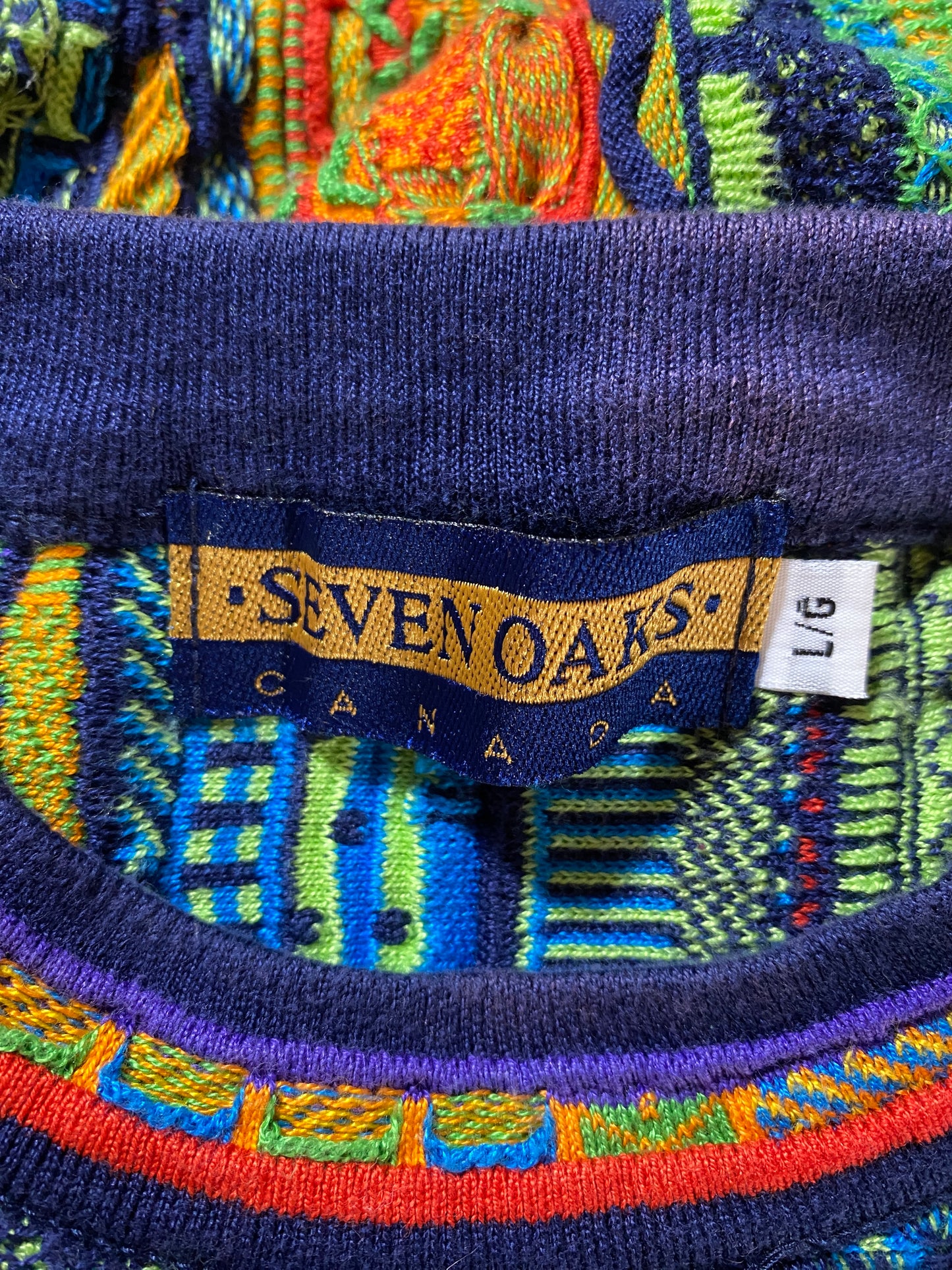 Vintage 3D COOGI-Style Size Ladies L Knit Sweater / G6489K