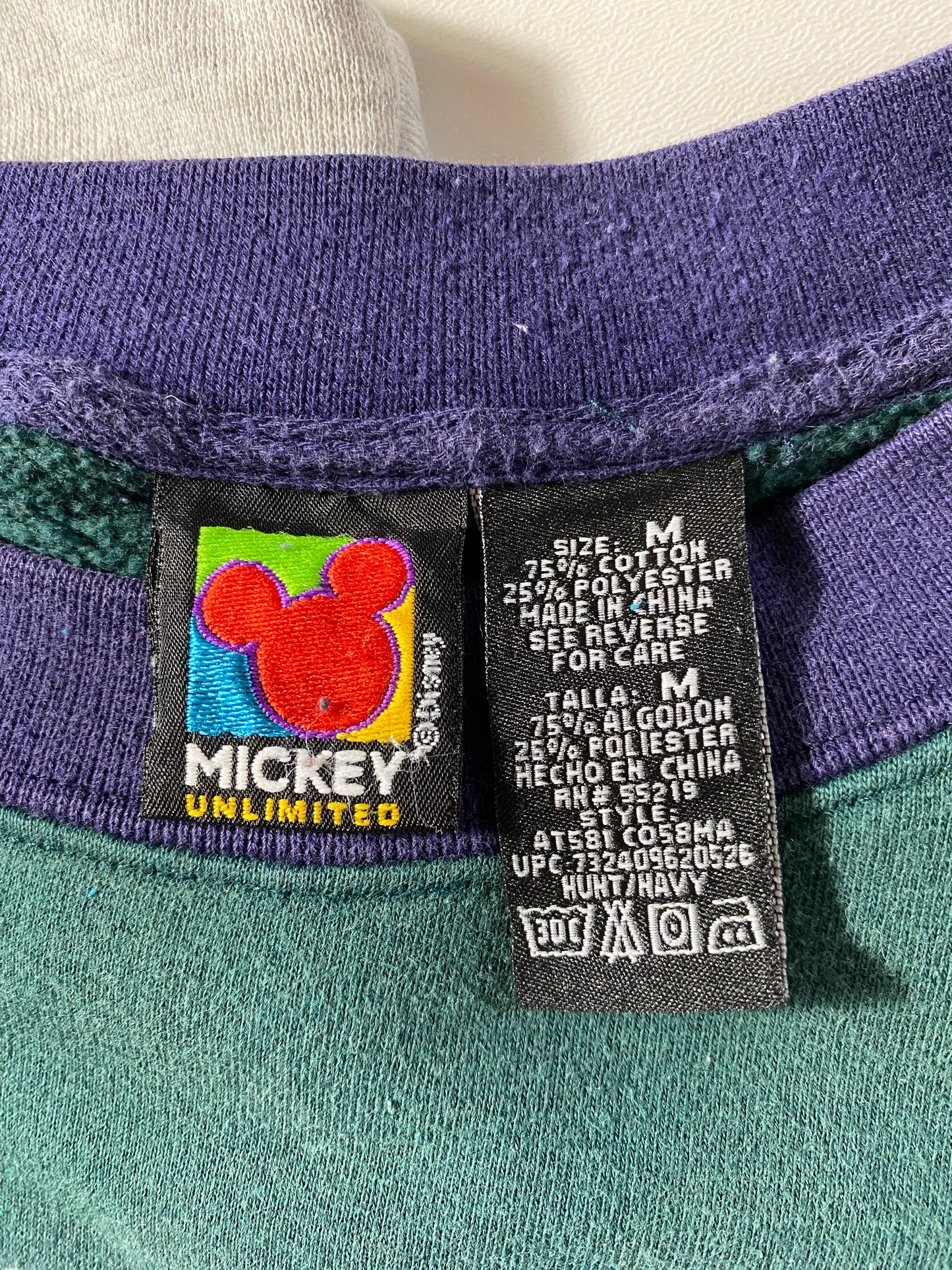 90’s DISNEY MICKEY Size M Sweat-shirt / G1166S