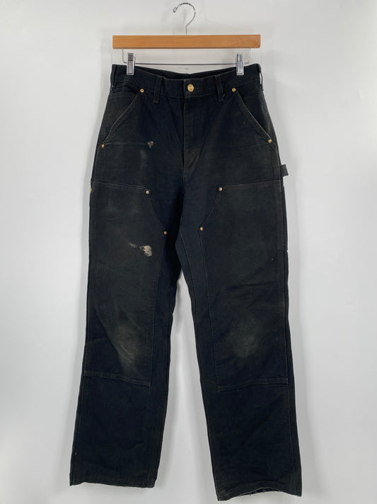 .Vintage CARHARTT Made in USA Size W28 x L30 Double Knee Duck Pants / F7497P
