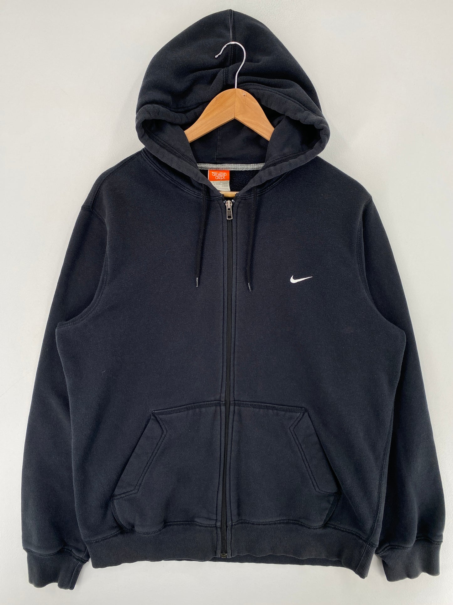 Vintage NIKE MINI SWOOSH Size Ladies L Hoodie Sweat-Shirt / G375S