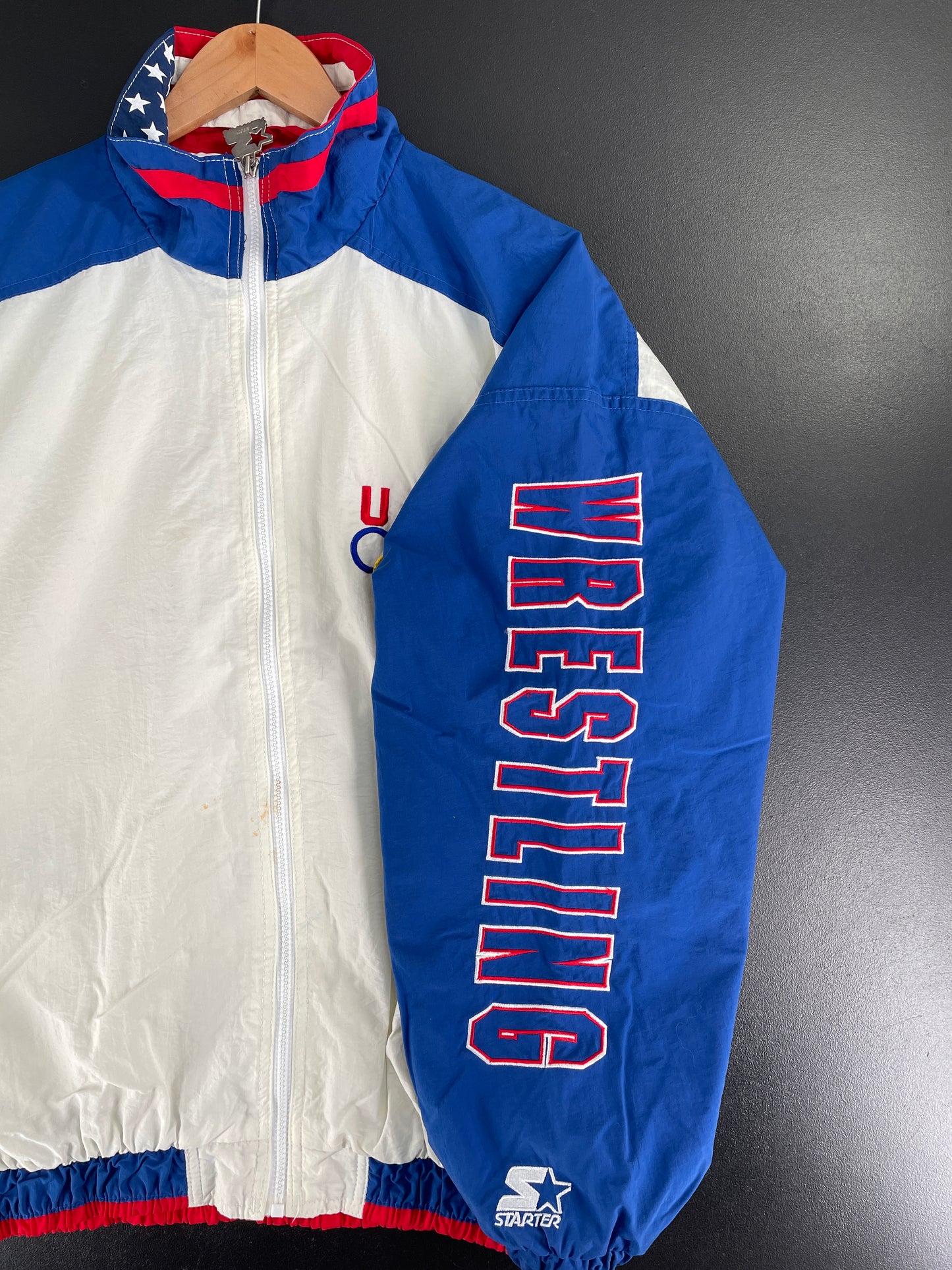 90’s STARTER x OLYMPIC WRESTLING USA TEAM Size XL Nylon Jacket / F7764N