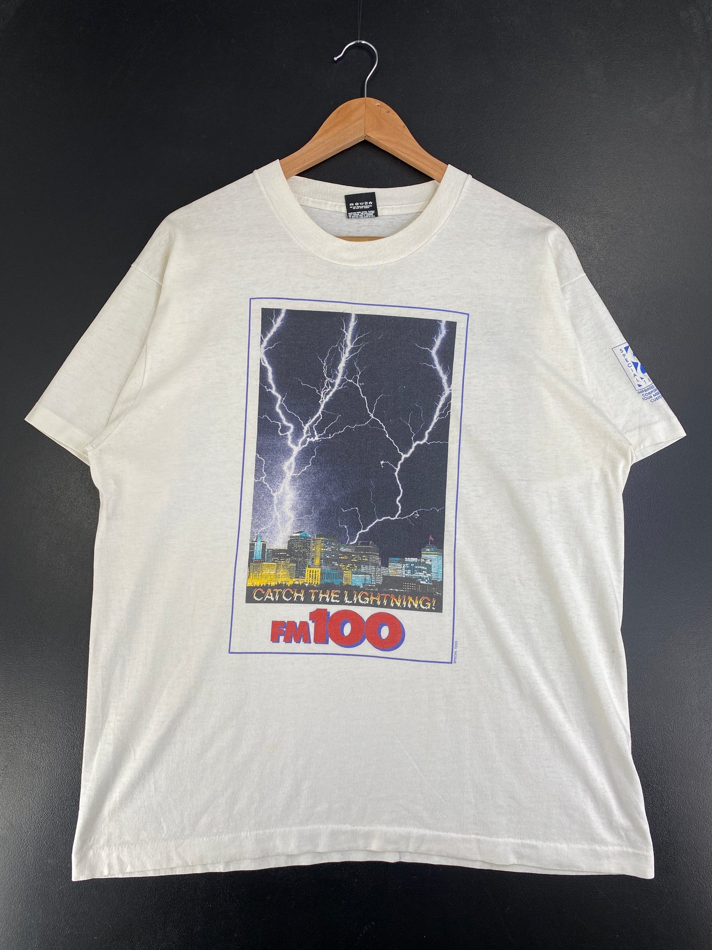 80’s WRLT RADIO LIGHTNING Made in USA Size XL Vintage T-Shirts / G2800T