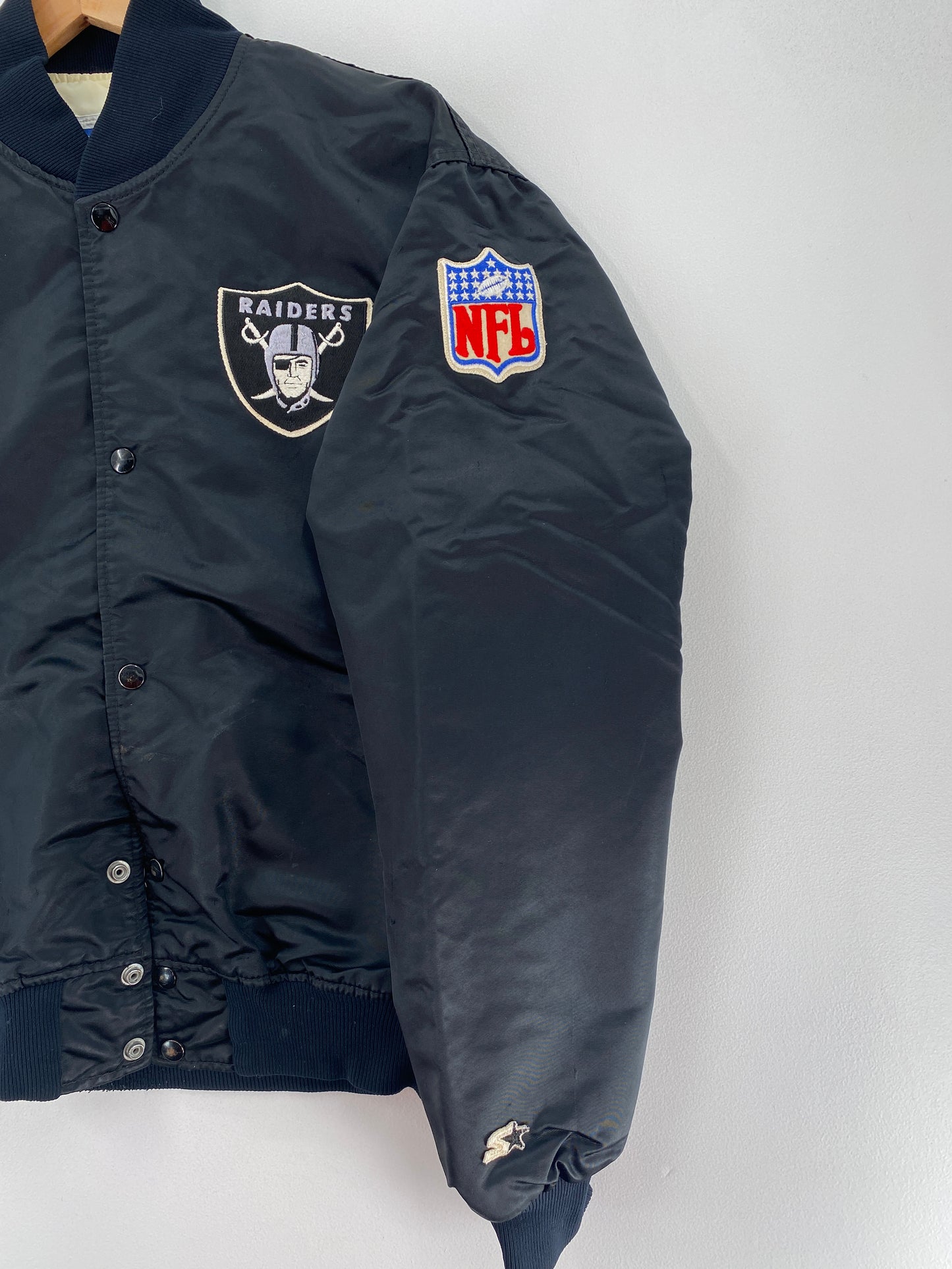 90’s STARTER x LAS VEGAS RAIDERS Made in USA Size L Vintage NFL Padded Nylon Jacket / F6060N