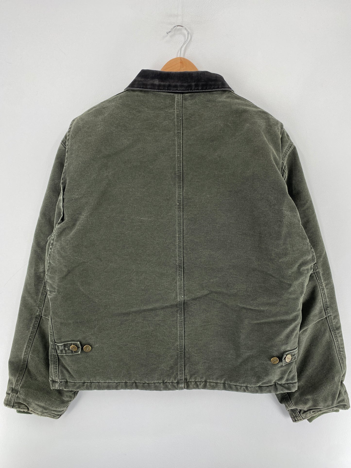 90's CARHARTT Made in USA Size L Vintage Zip-Up Duck Jacket / F4524J