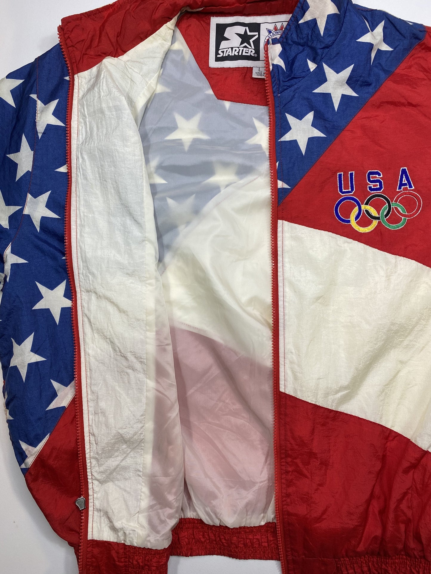 90's STARTER U.S. OLYMPIC TEAM Size L Vintage Nylon-Jacket / F76N